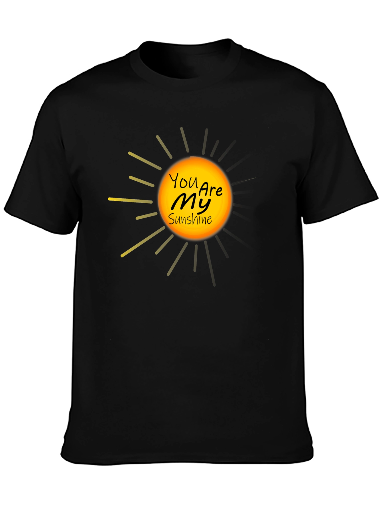 You Are My Sunshine Black Graphic Tee