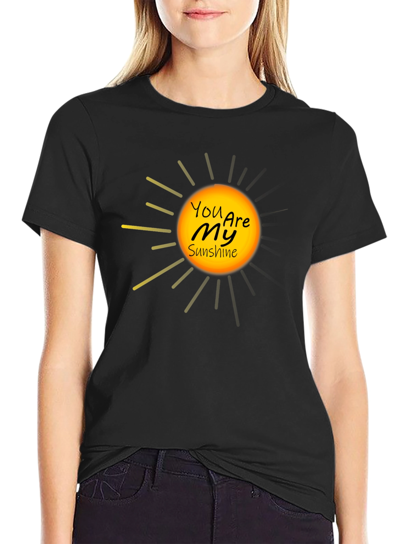 You Are My Sunshine Black Graphic Tee