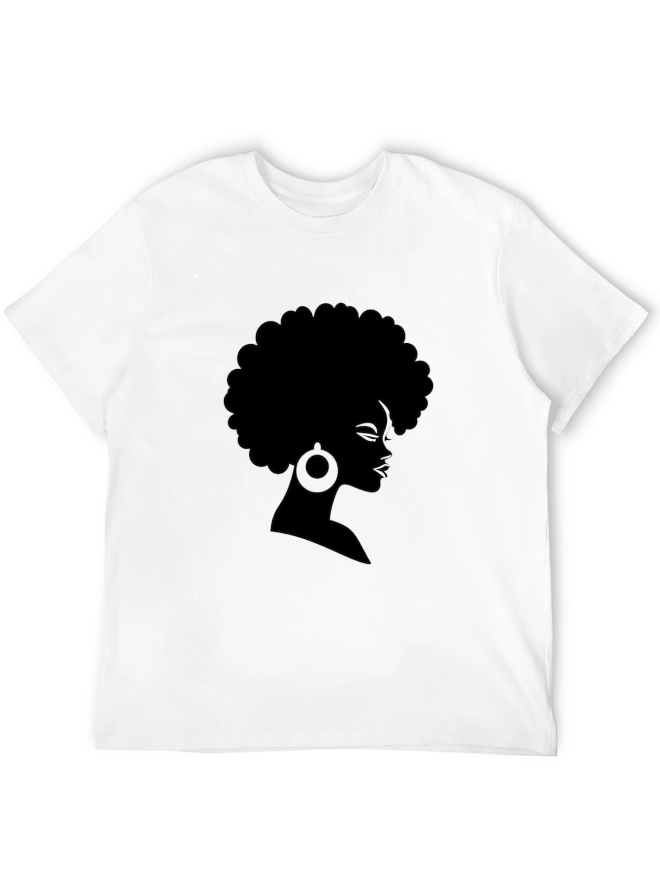 Black Afro Woman Silhouette T-Shirt