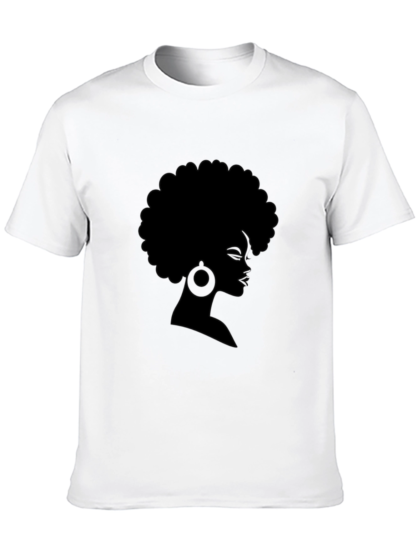 Black Afro Woman Silhouette T-Shirt