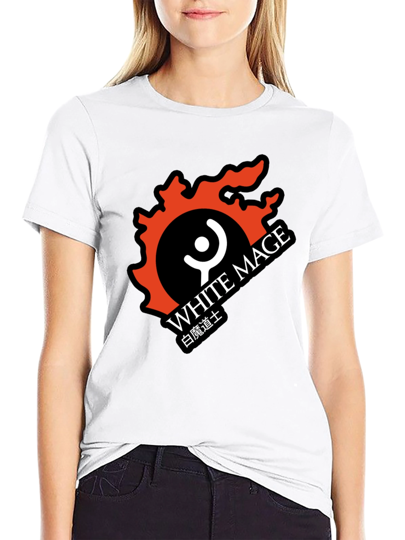 White Mage Black T-Shirt - Gaming Apparel