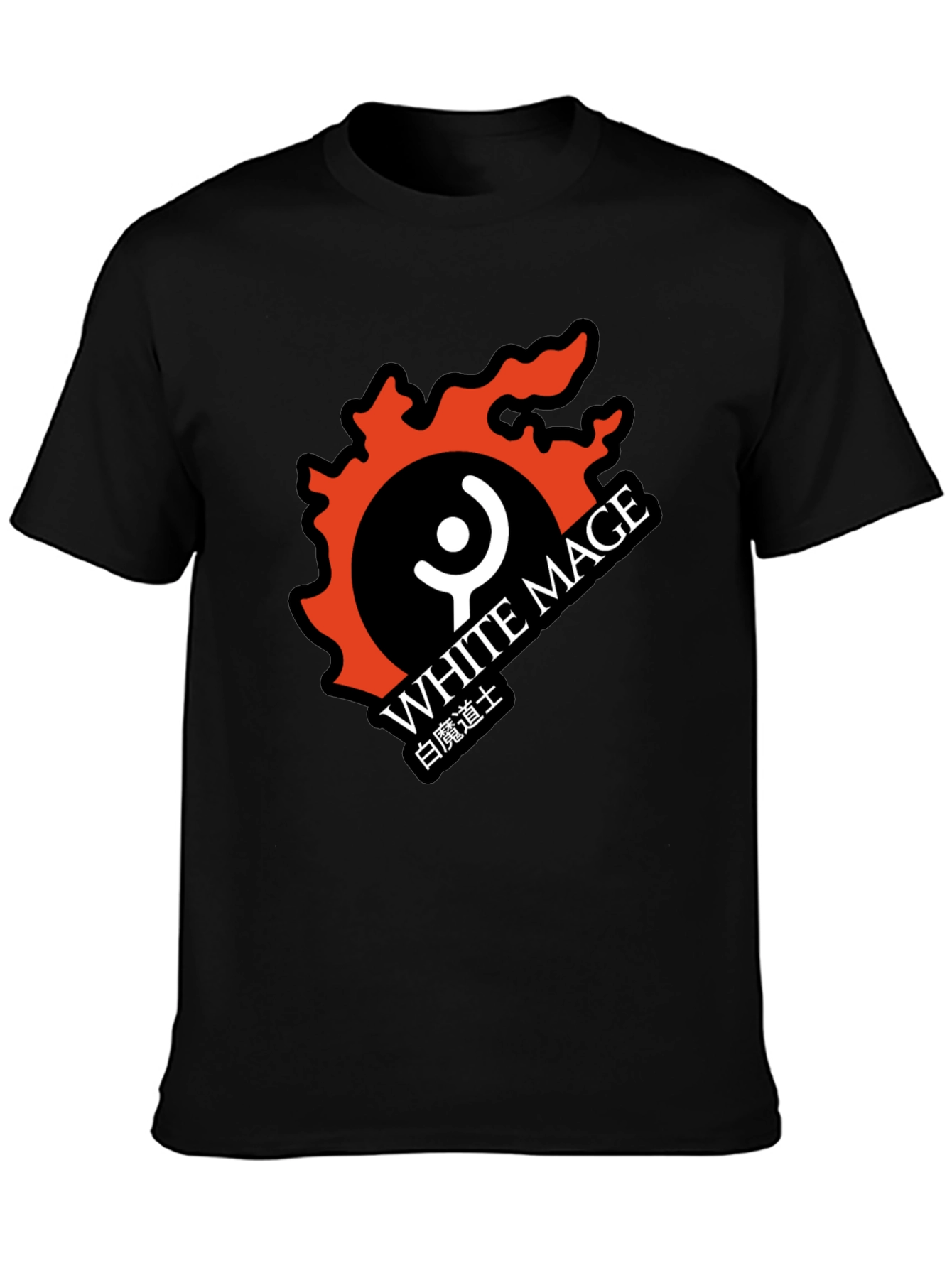 White Mage Black T-Shirt - Gaming Apparel