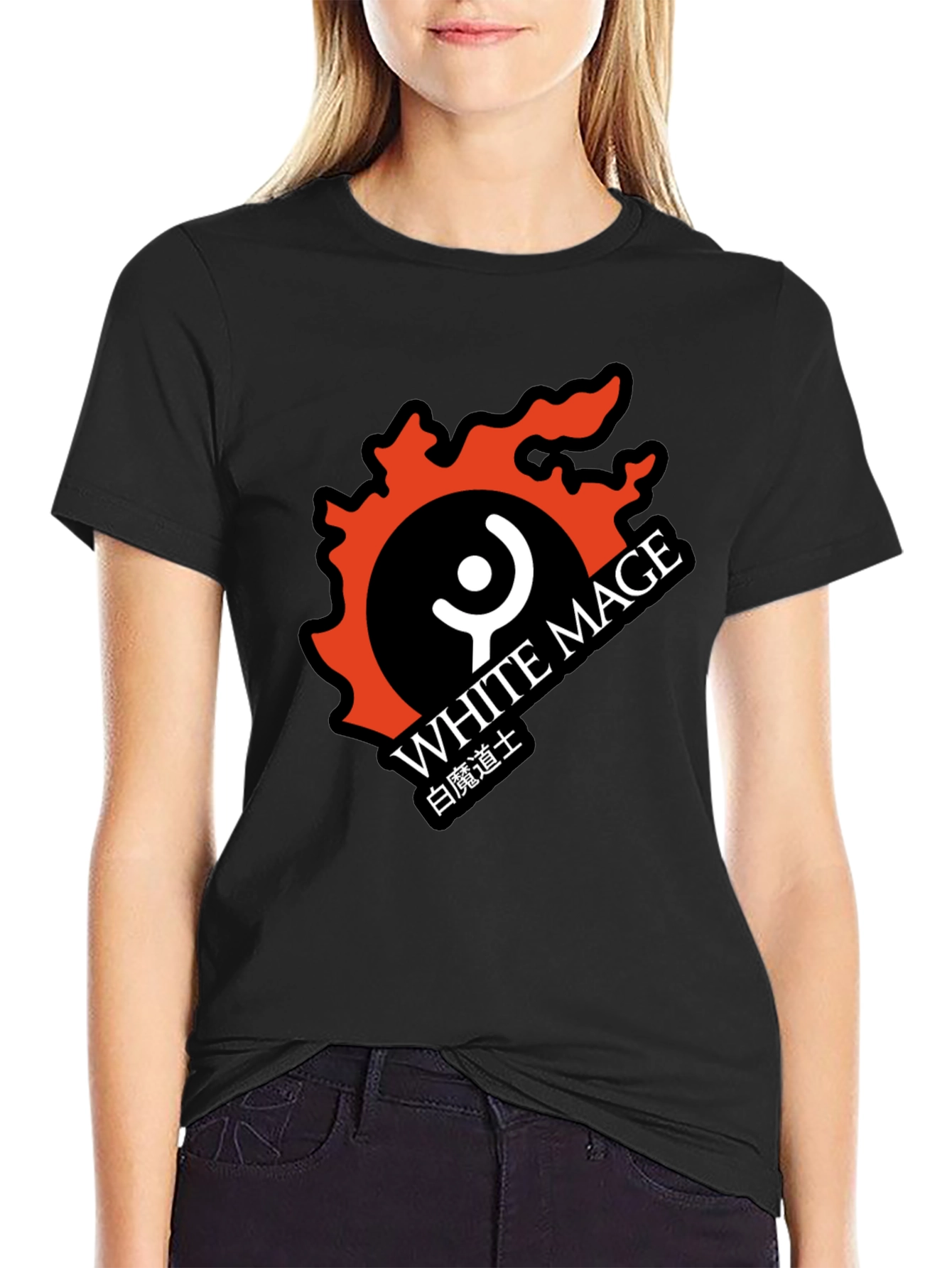 White Mage Black T-Shirt - Gaming Apparel