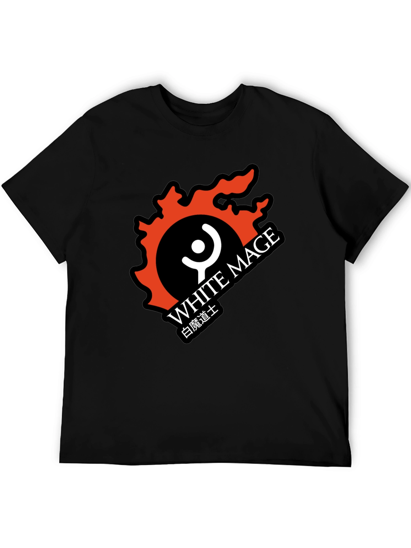 White Mage Black T-Shirt - Gaming Apparel