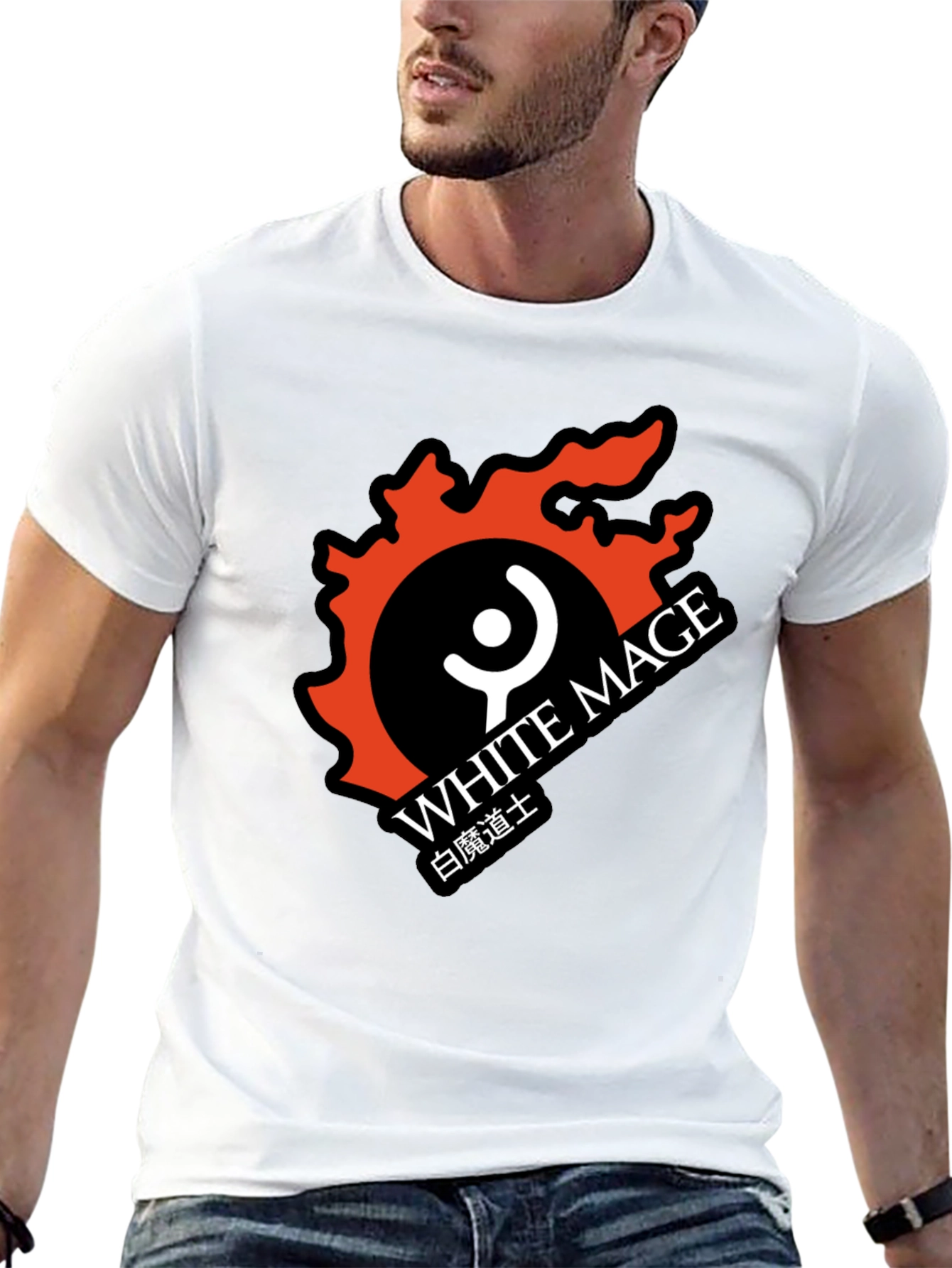 White Mage Black T-Shirt - Gaming Apparel
