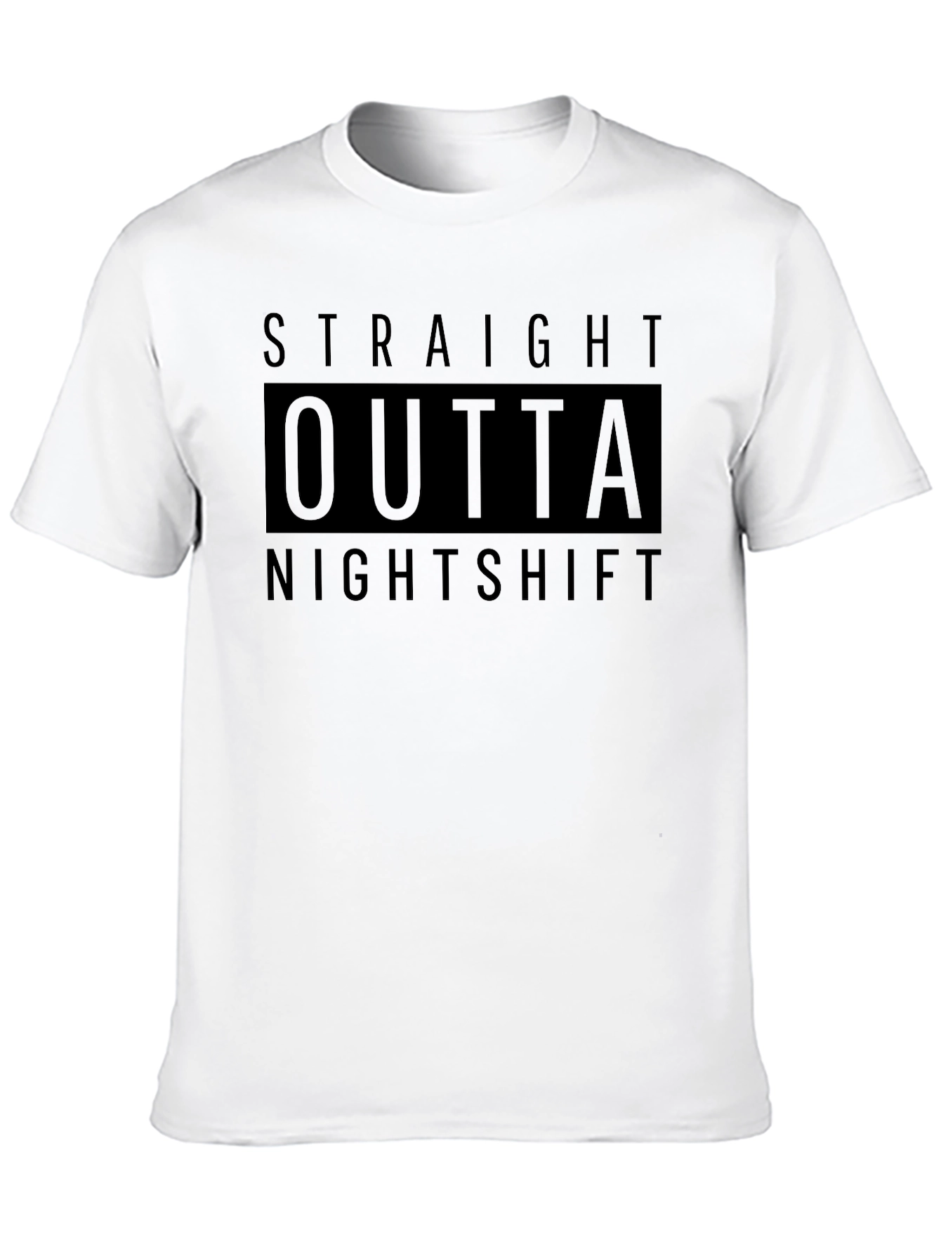 Straight Outta Nightshift Black Graphic Tee