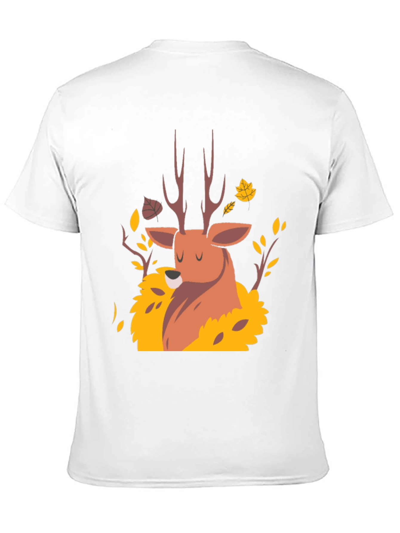 Autumn Deer Graphic Tee - Black Unisex T-Shirt