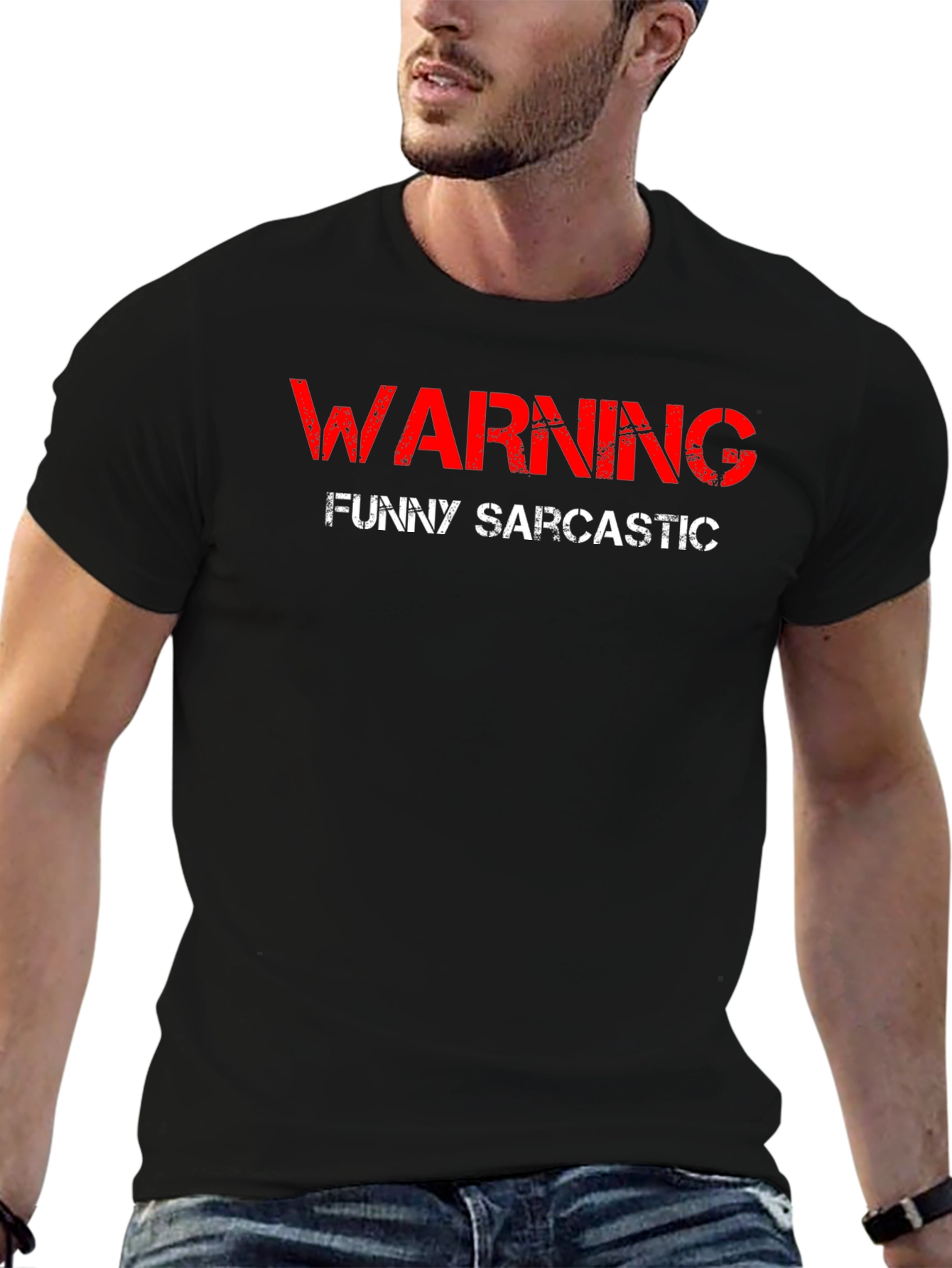 Warning Funny Sarcastic Black T-Shirt