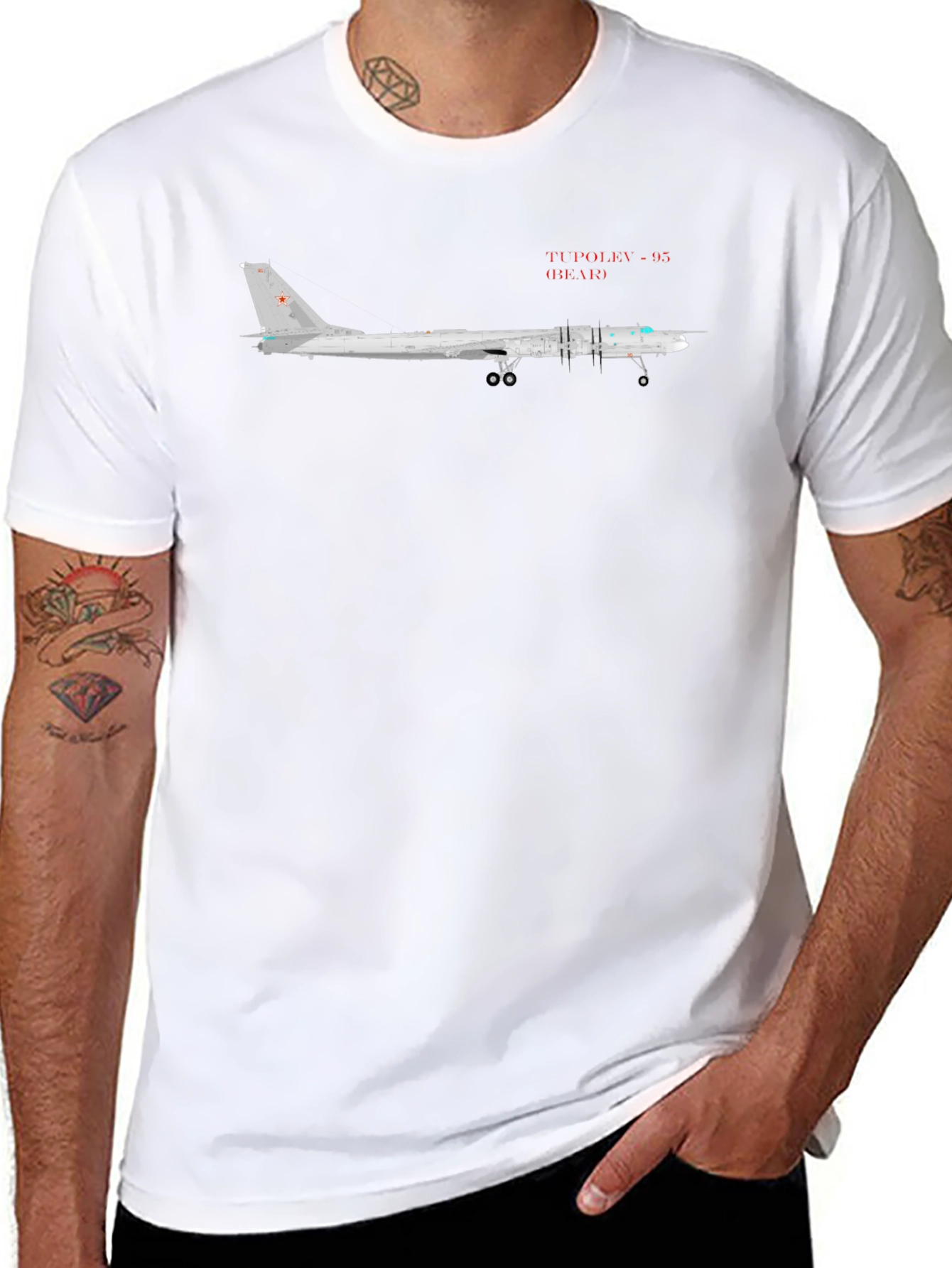 Tu-95 Bear Graphic T-Shirt - Aviation Tee