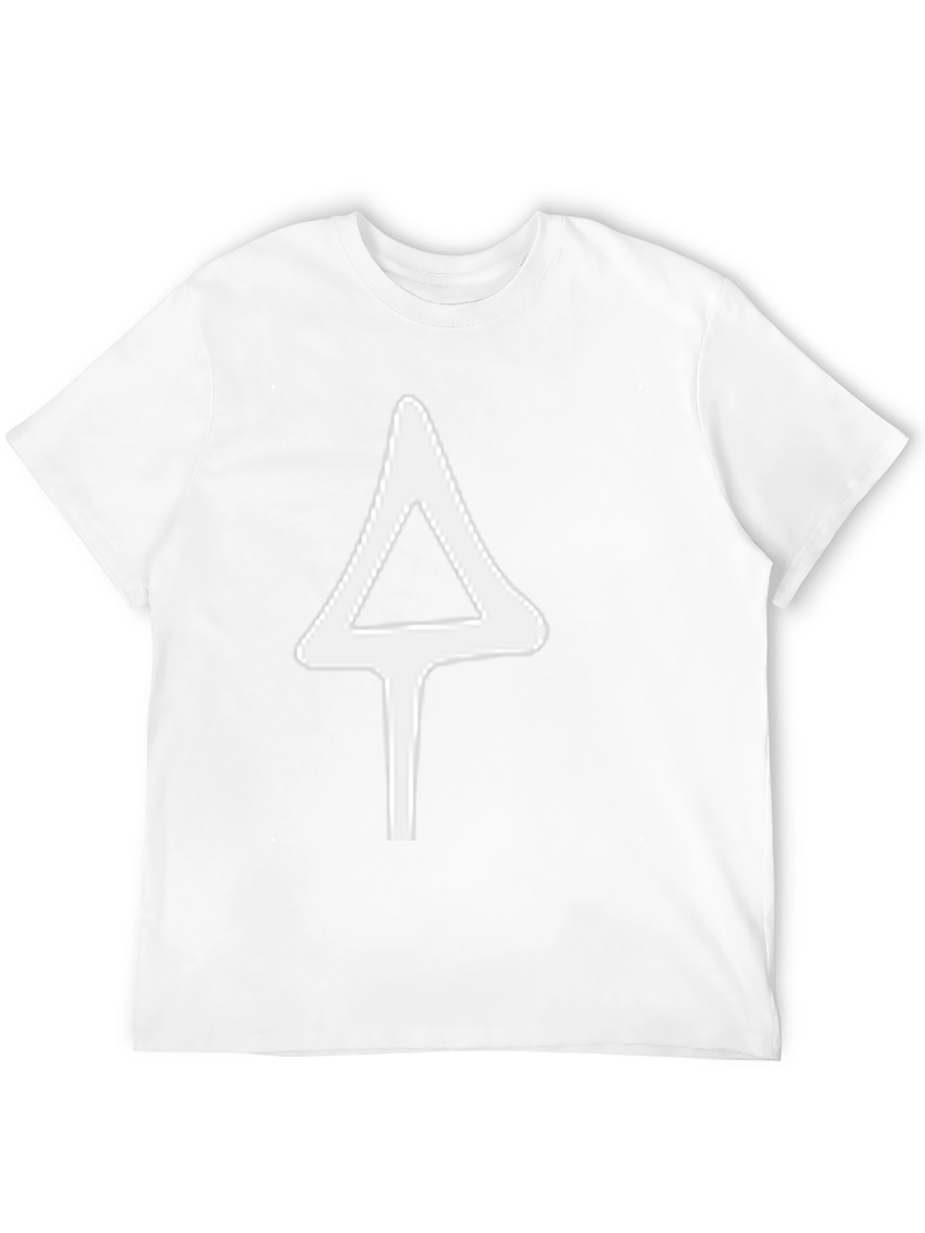 Black T-Shirt with White Arrowhead Design