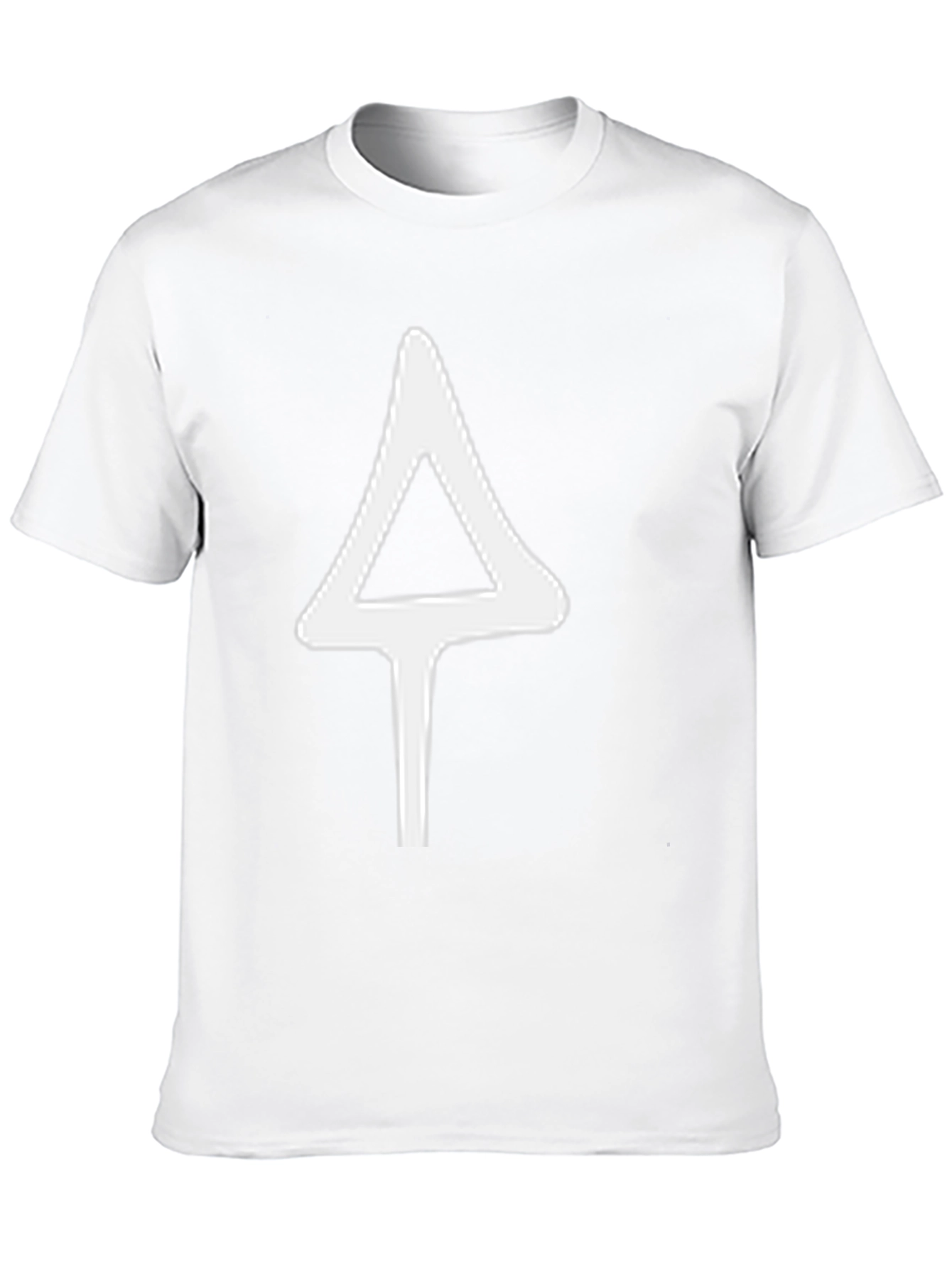 Black T-Shirt with White Arrowhead Design