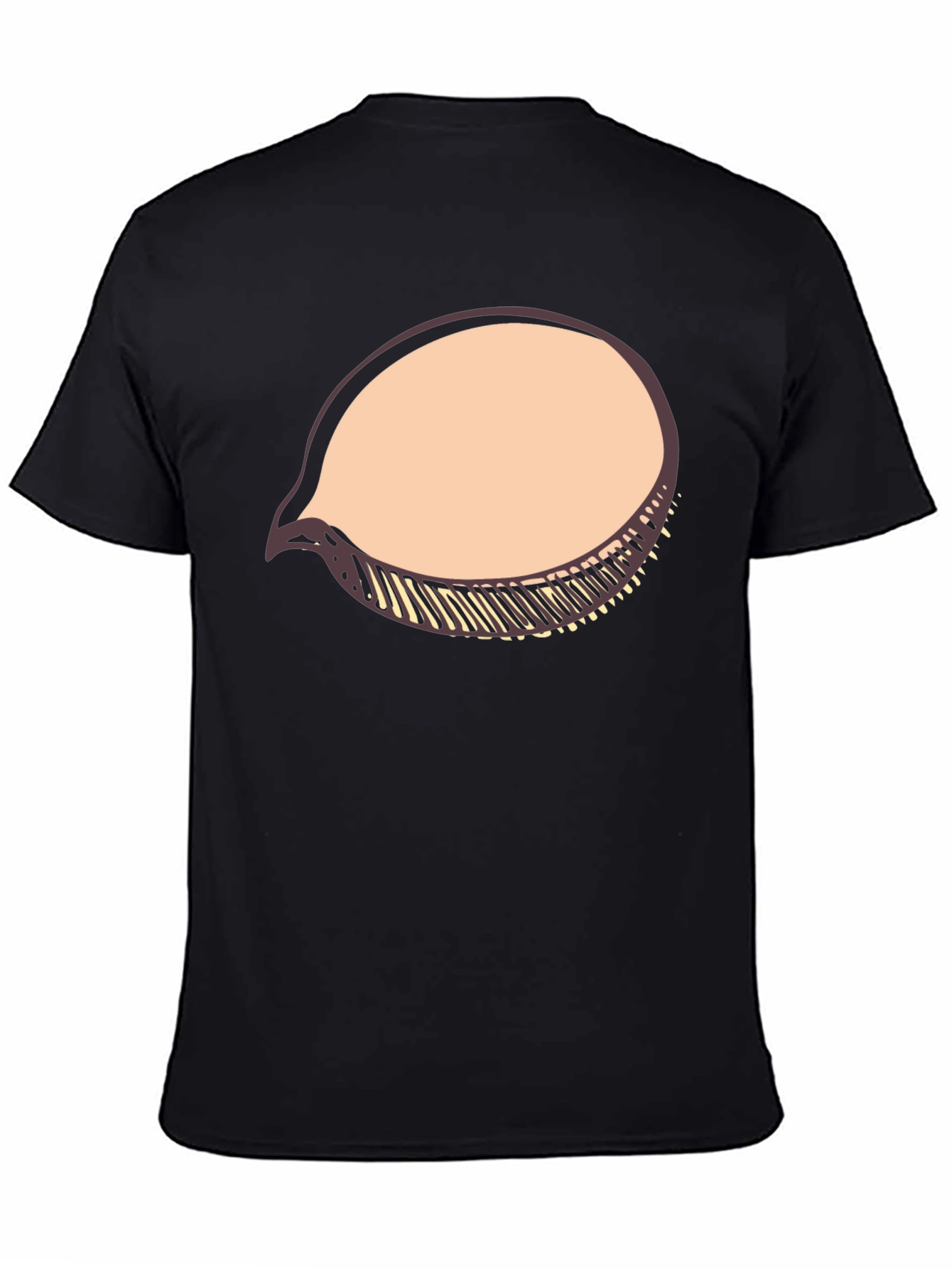 Black T-Shirt with Speech Bubble Graphic