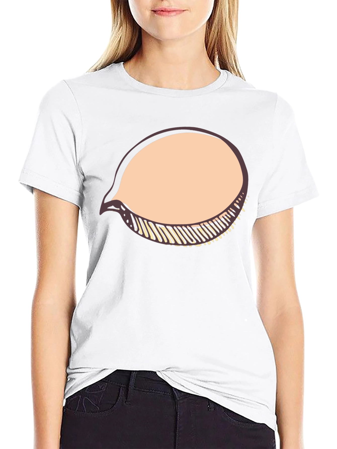 Black T-Shirt with Speech Bubble Graphic
