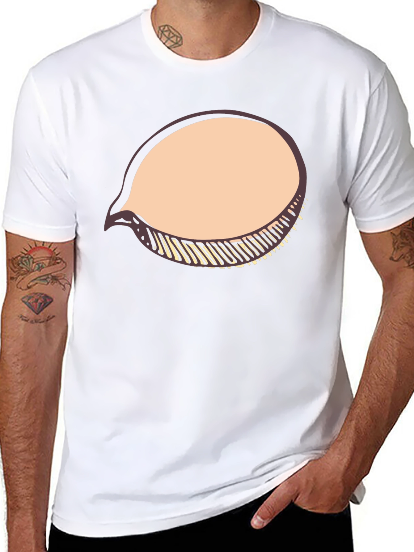 Black T-Shirt with Speech Bubble Graphic