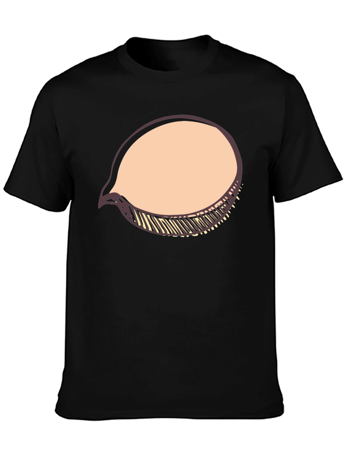 Black T-Shirt with Speech Bubble Graphic