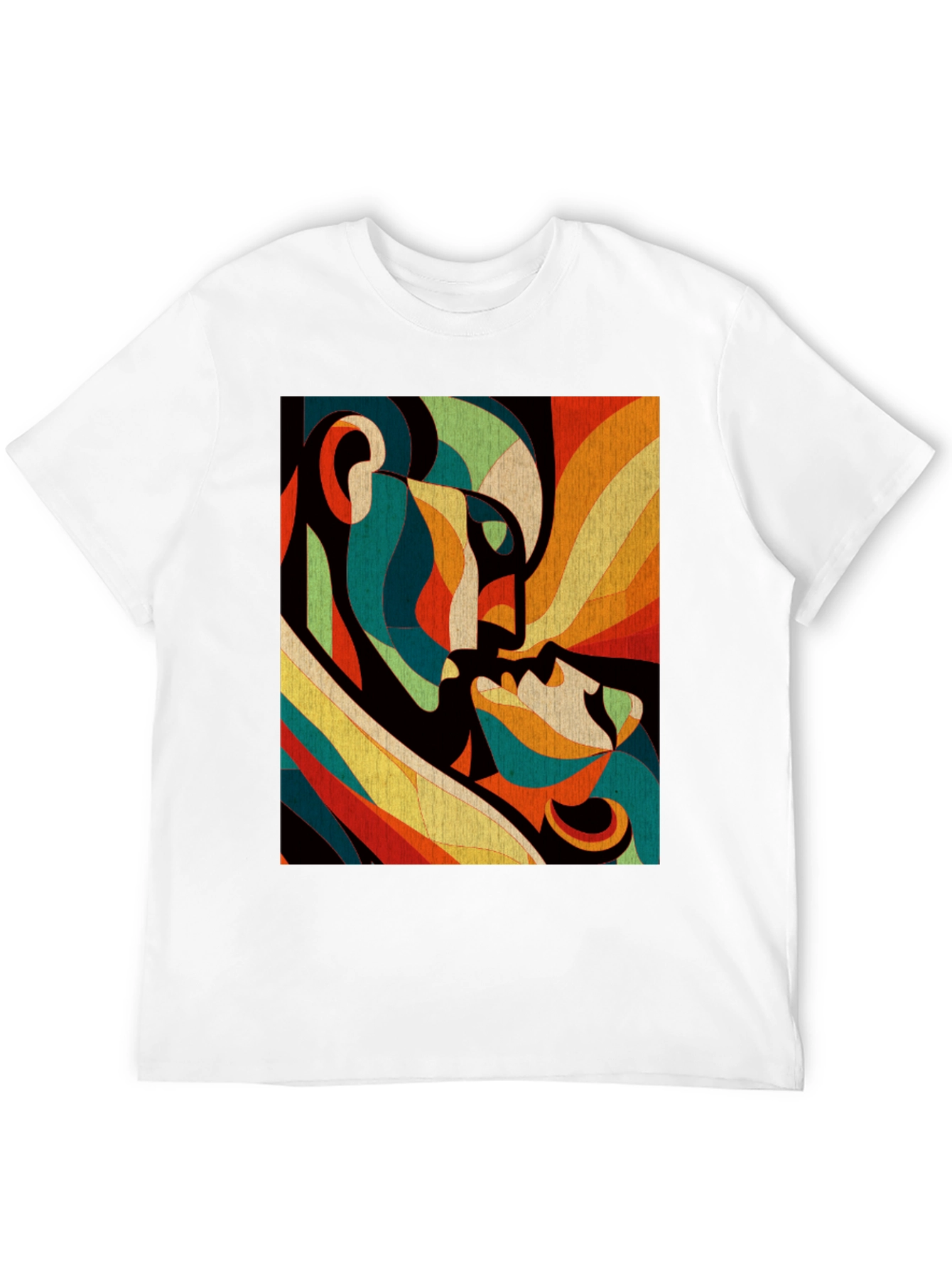 Abstract Lovers Graphic Tee - Modern Art T-Shirt