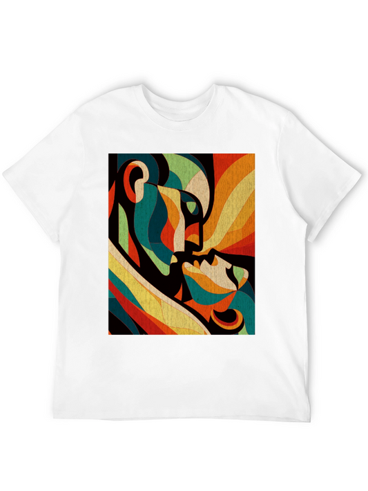 Abstract Lovers Graphic Tee - Modern Art T-Shirt