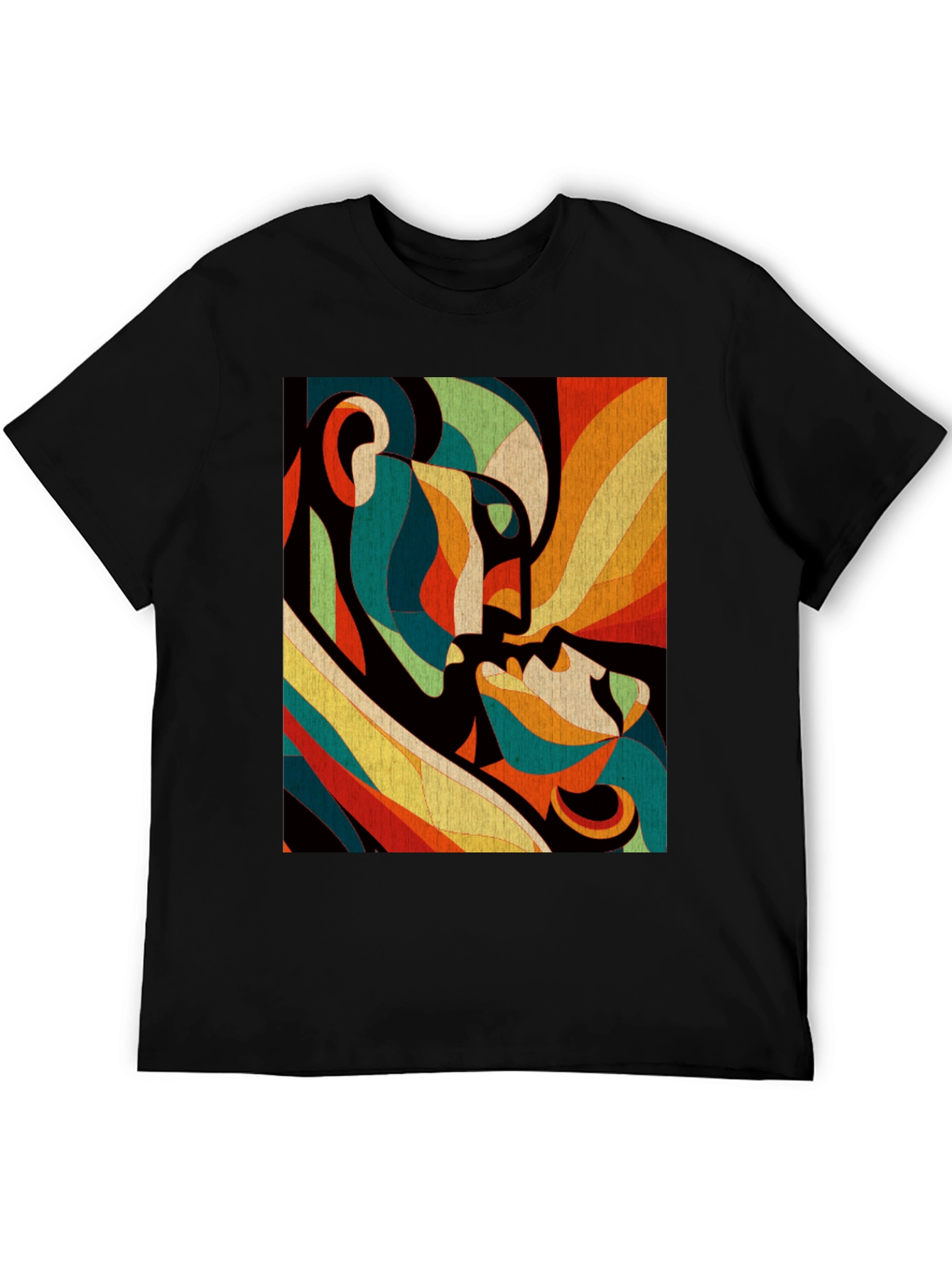 Abstract Lovers Graphic Tee - Modern Art T-Shirt