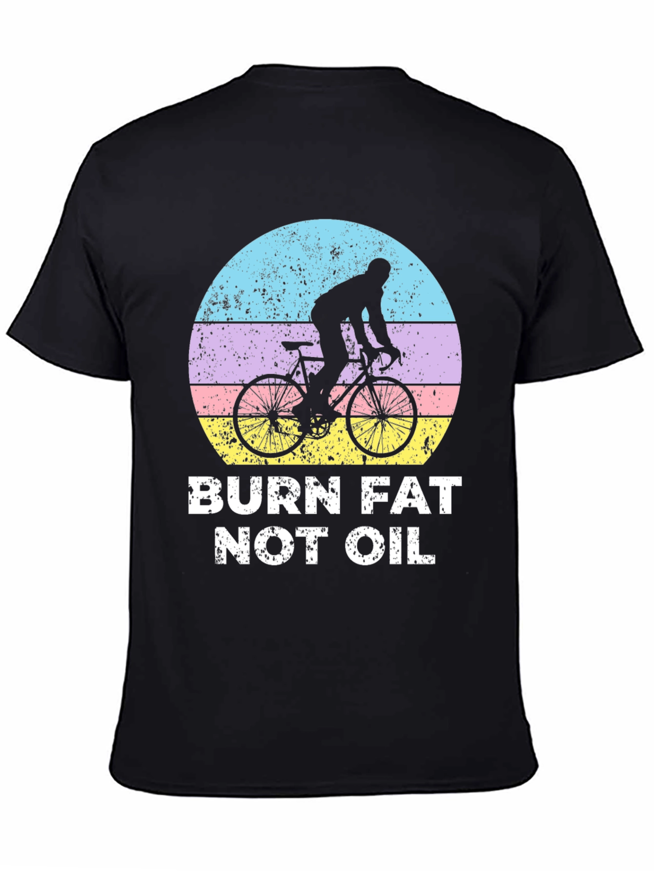 Burn Fat Not Oil T-Shirt - Cycling Design