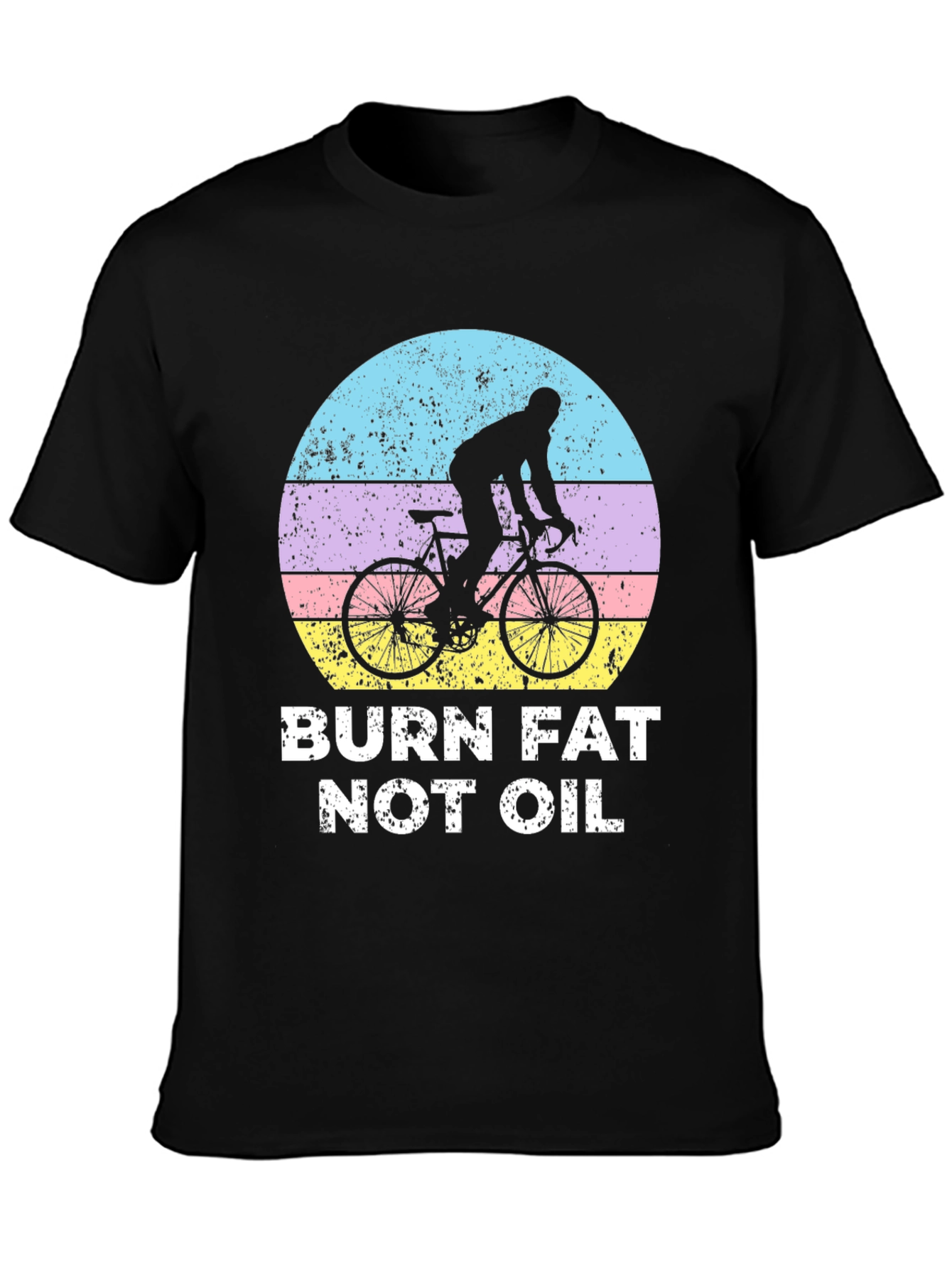 Burn Fat Not Oil T-Shirt - Cycling Design