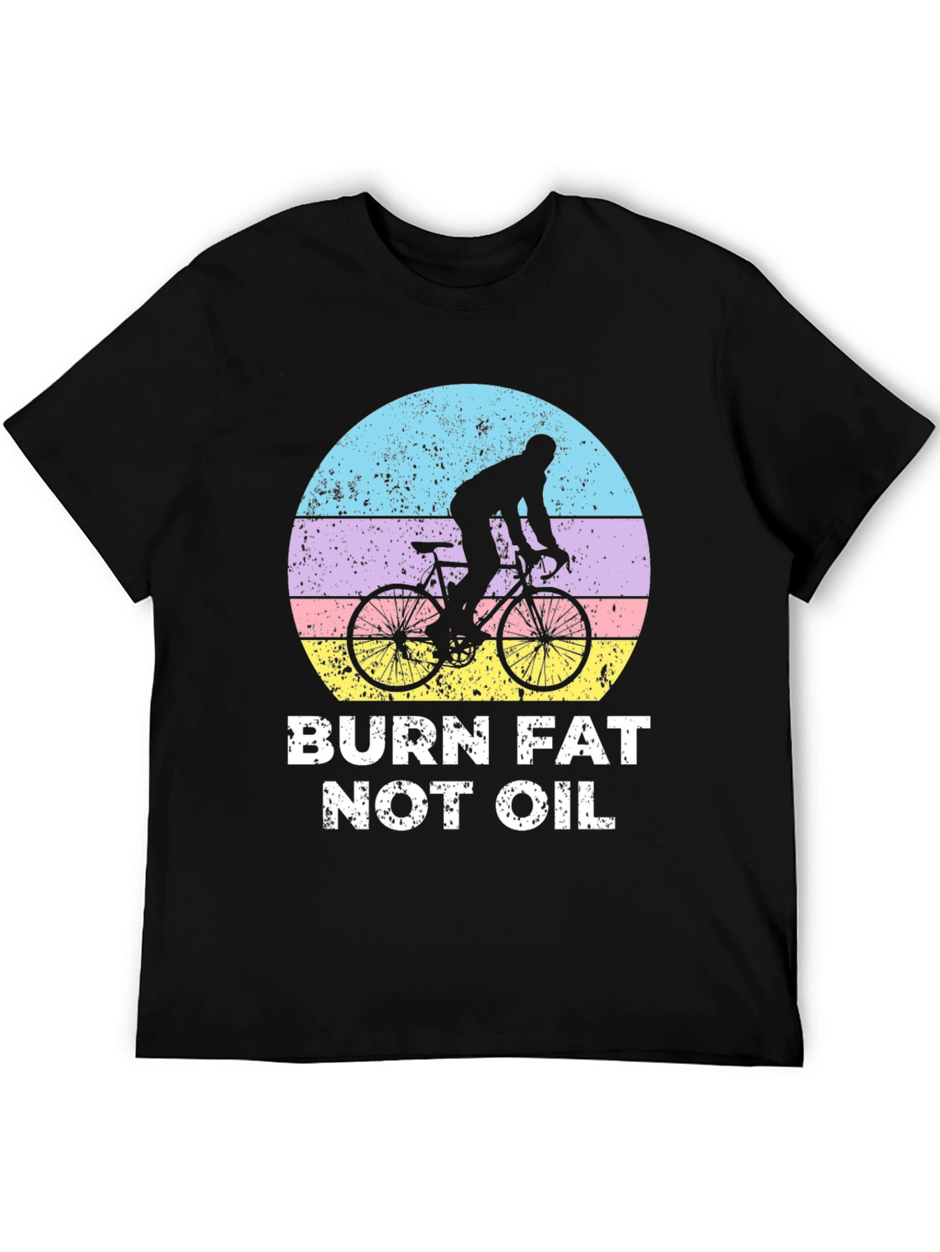 Burn Fat Not Oil T-Shirt - Cycling Design