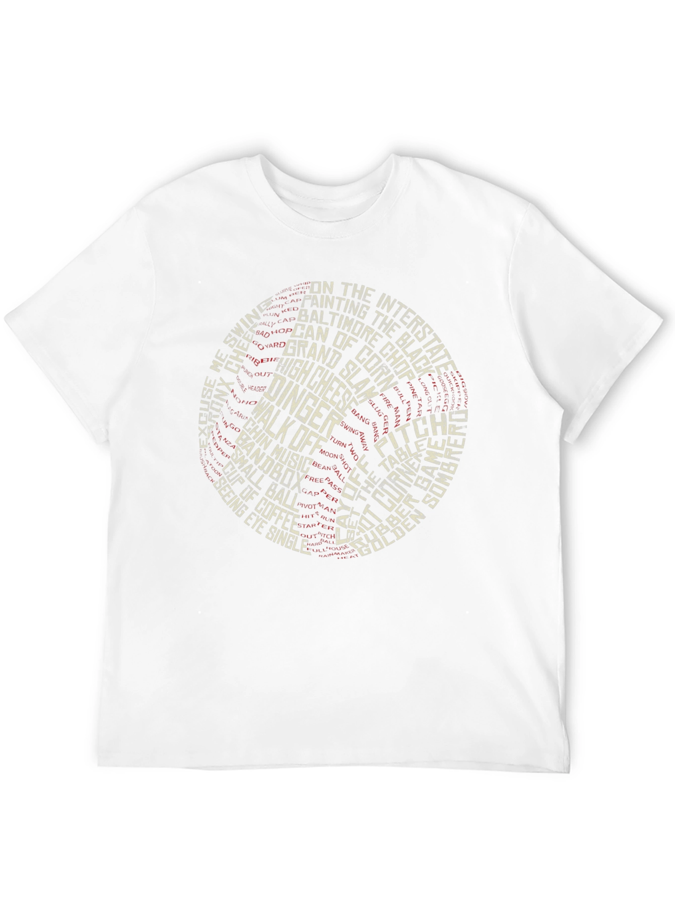 Baseball Terminology T-Shirt - Black Cotton Tee
