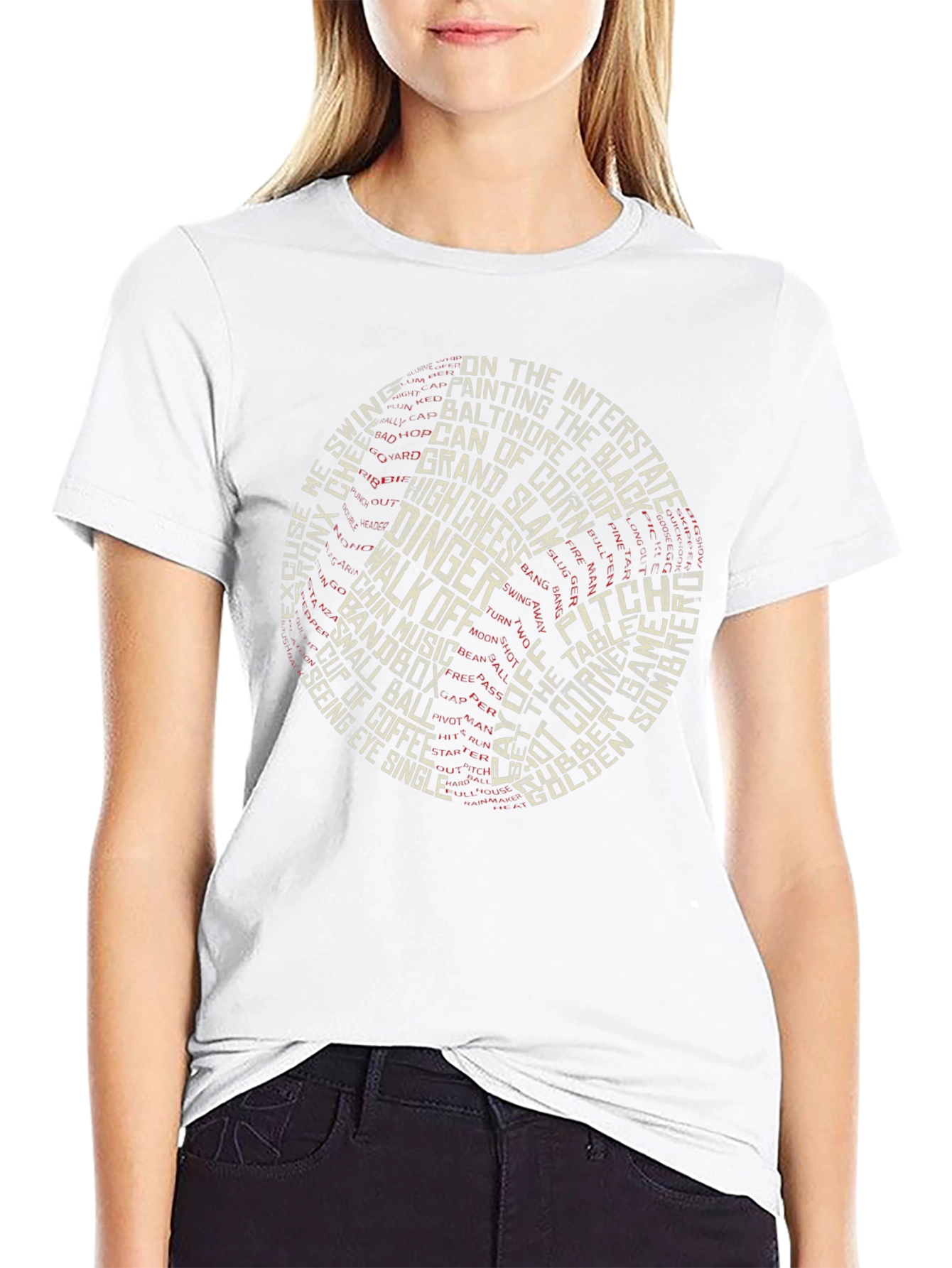 Baseball Terminology T-Shirt - Black Cotton Tee