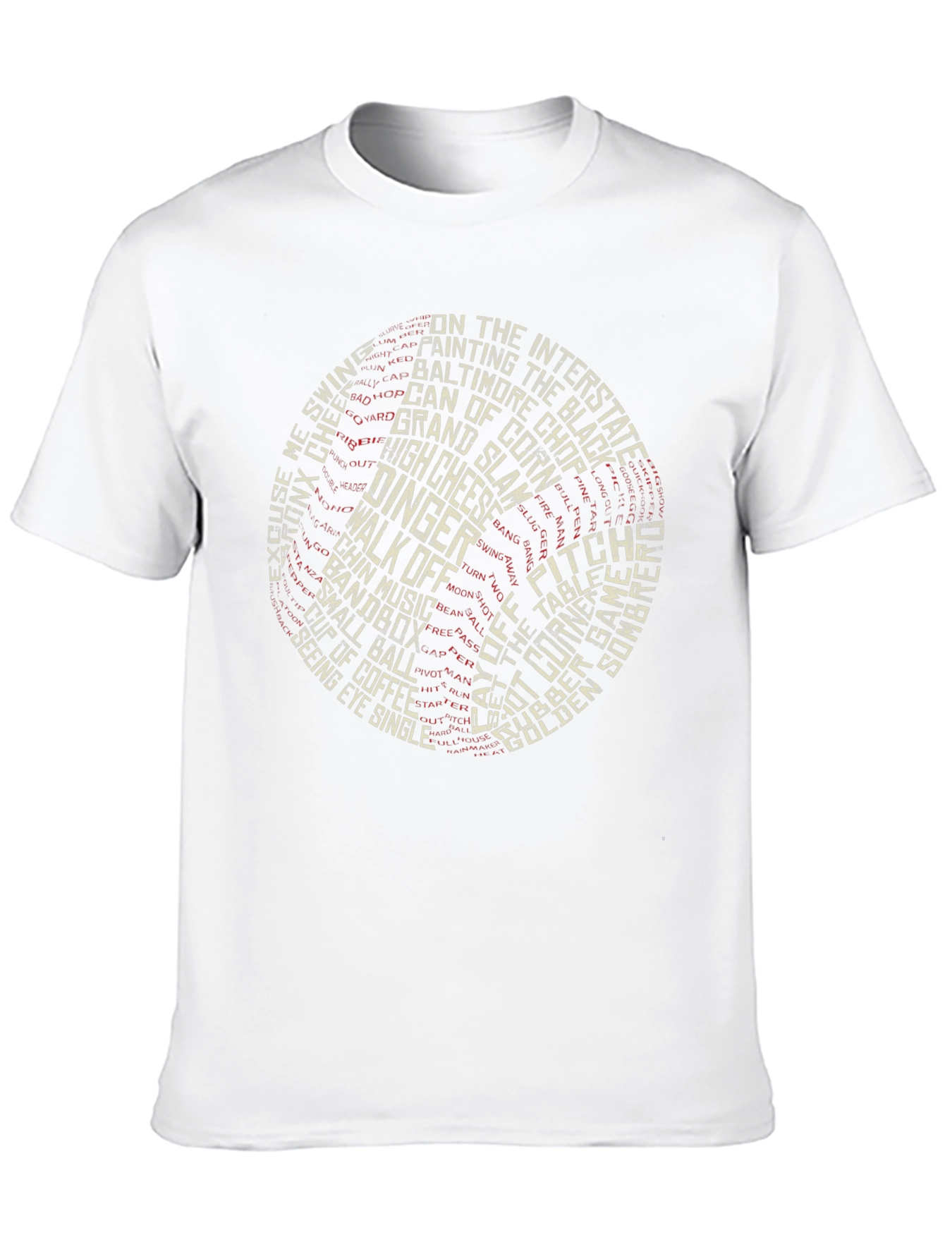 Baseball Terminology T-Shirt - Black Cotton Tee