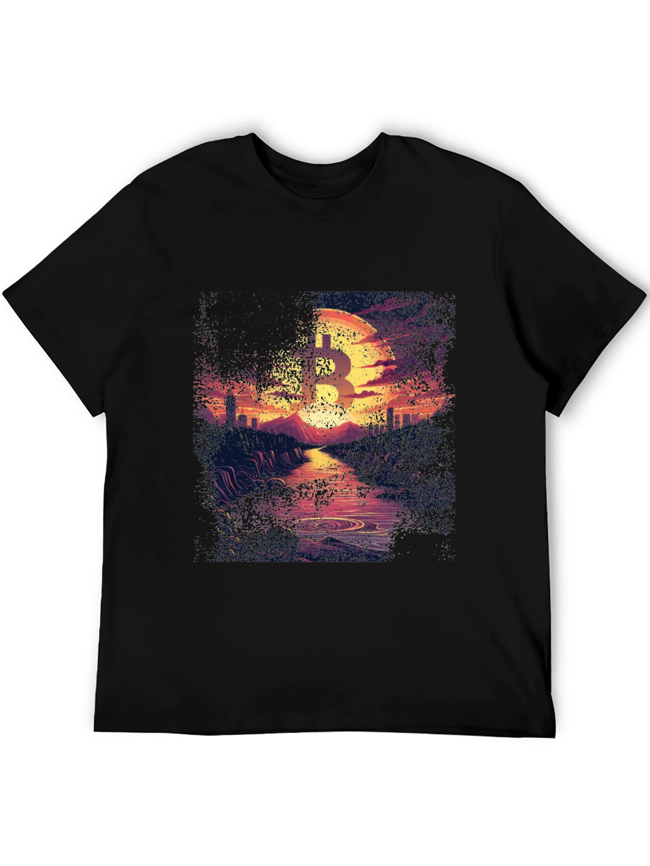 Bitcoin Sunset Graphic Tee