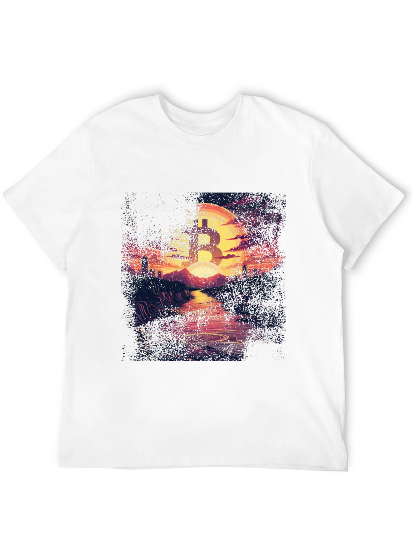 Bitcoin Sunset Graphic Tee
