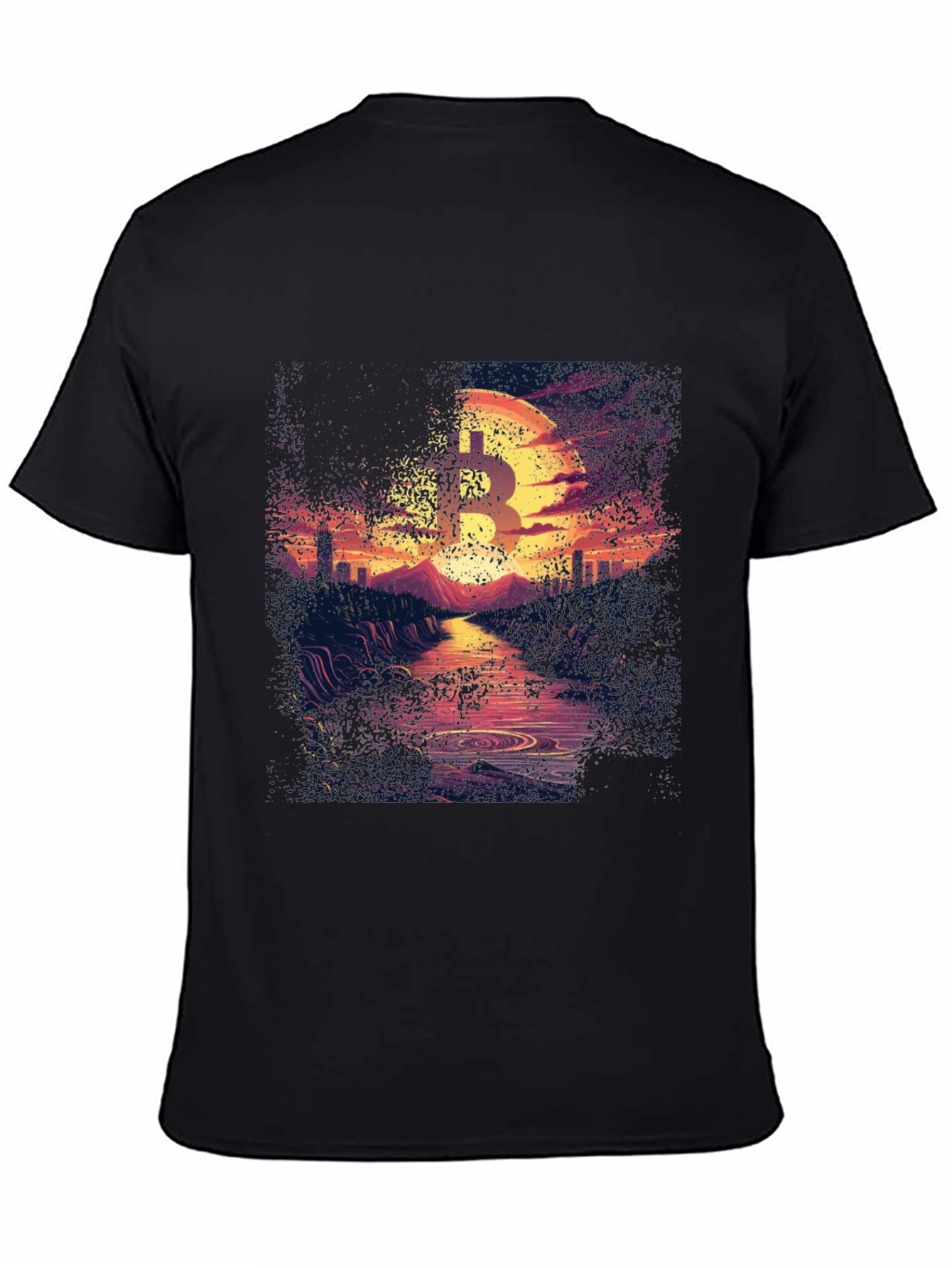Bitcoin Sunset Graphic Tee