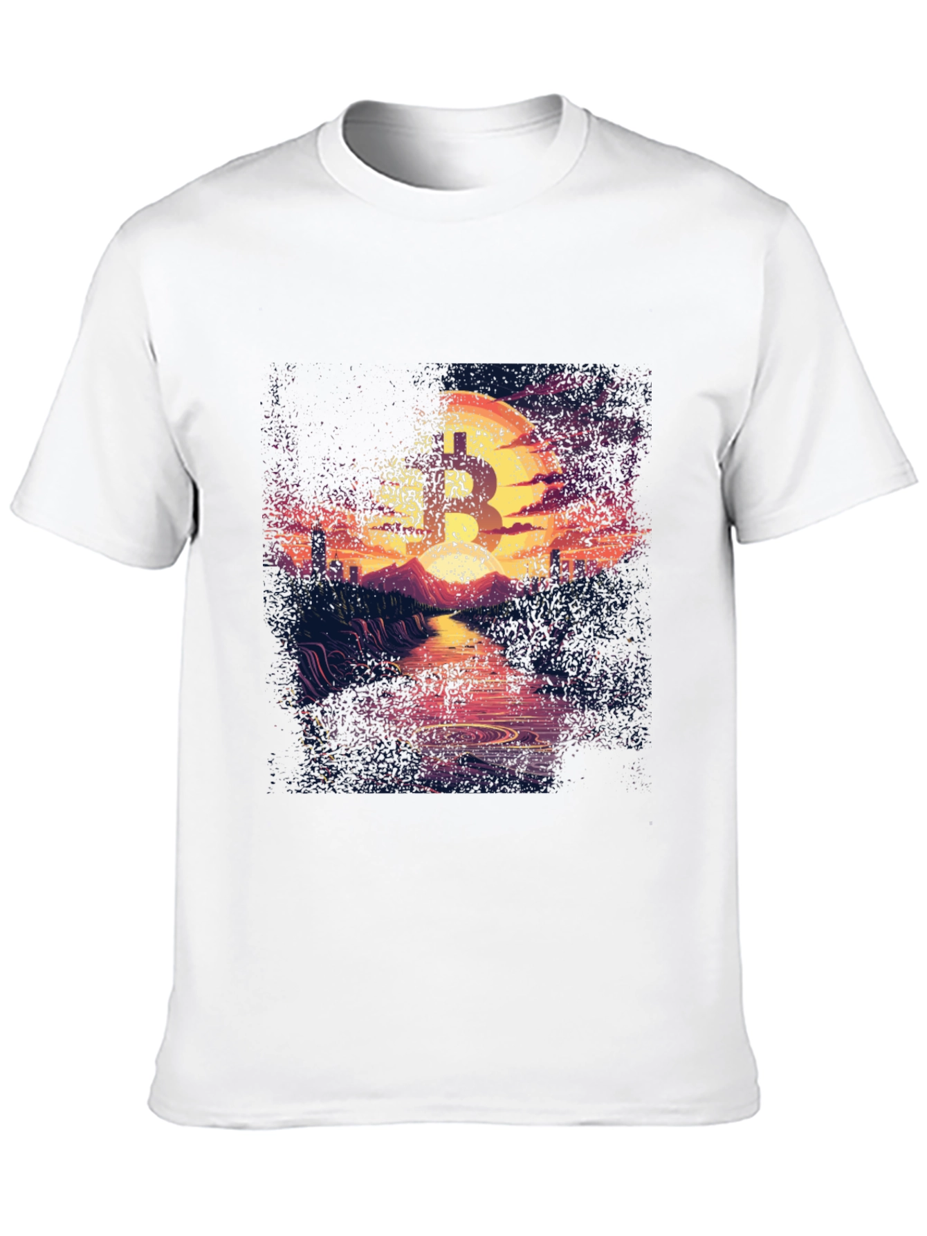 Bitcoin Sunset Graphic Tee