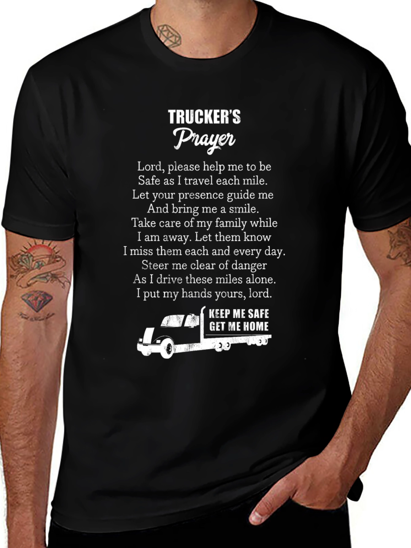 Truckers Prayer Graphic Tee - Keep Me Safe