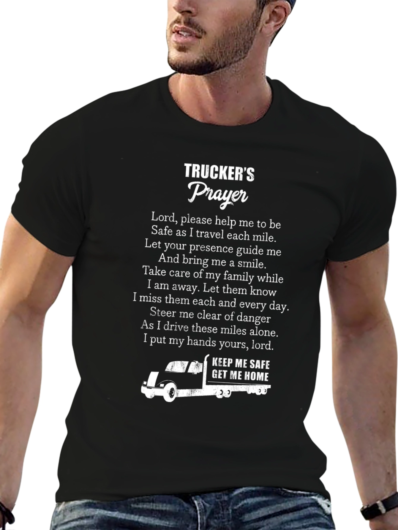 Truckers Prayer Graphic Tee - Keep Me Safe