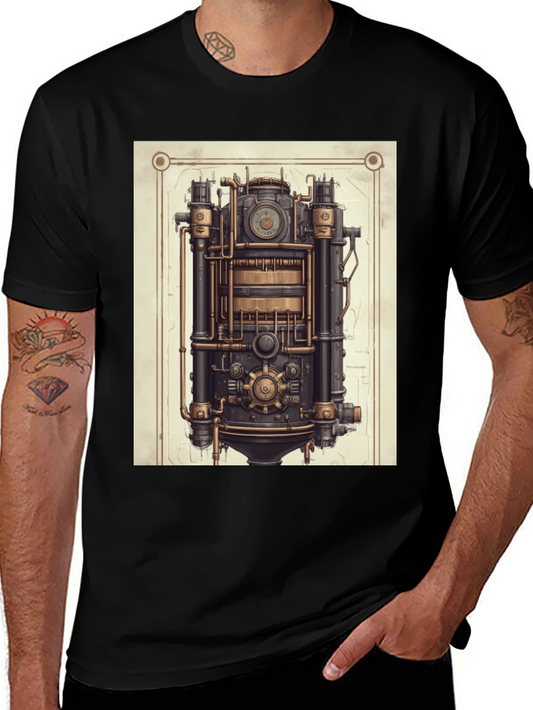 Steampunk Engine Graphic T-Shirt