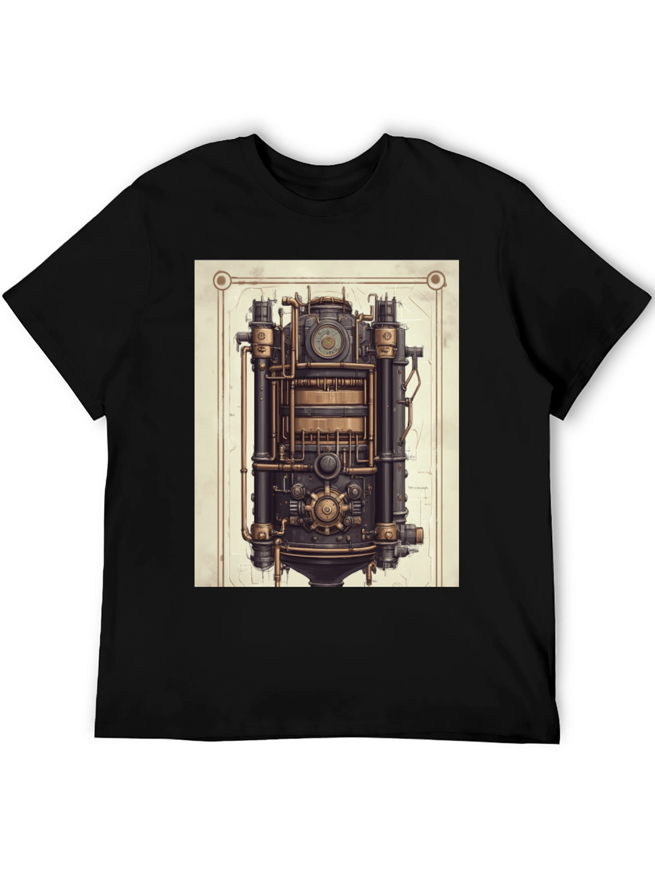 Steampunk Engine Graphic T-Shirt