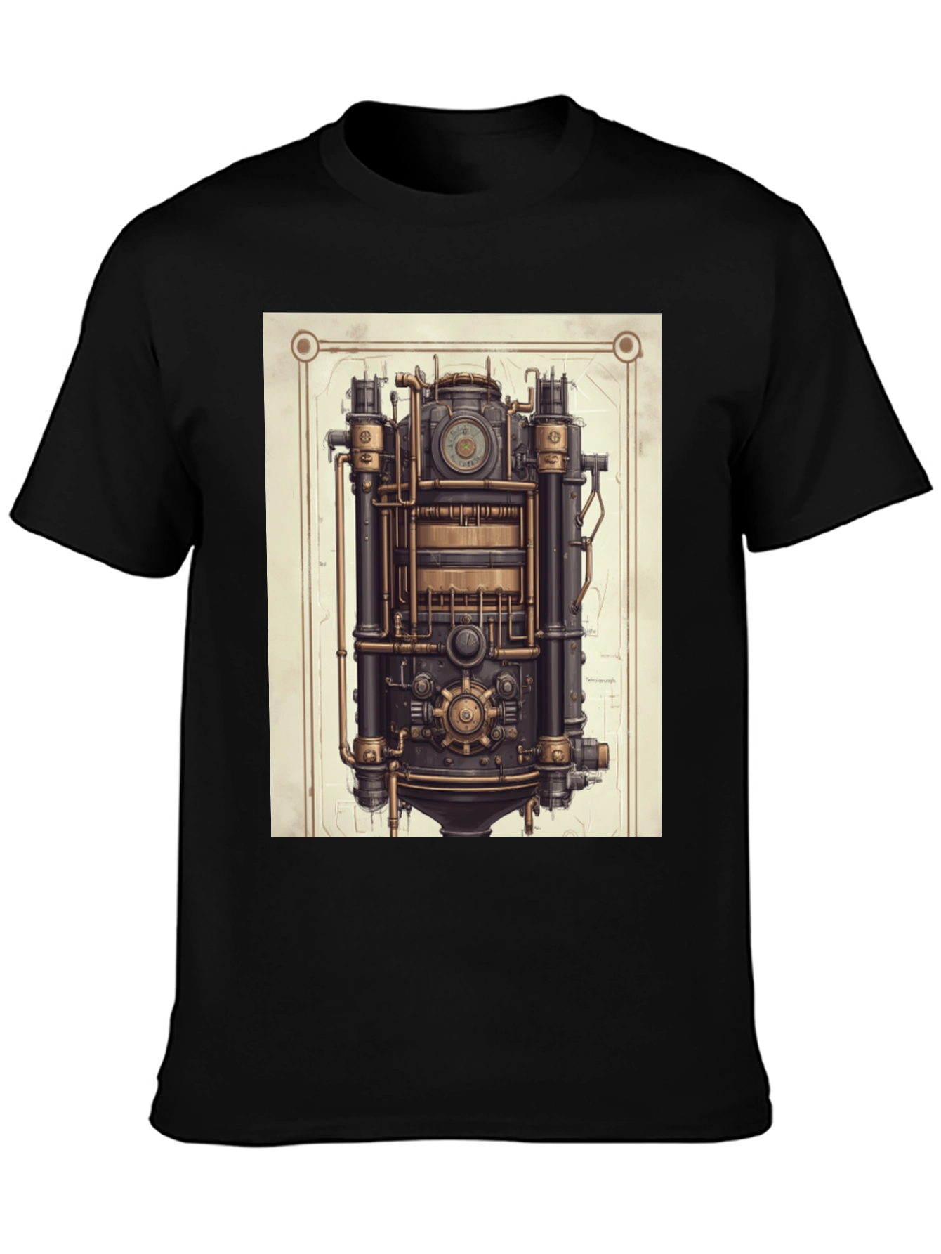 Steampunk Engine Graphic T-Shirt