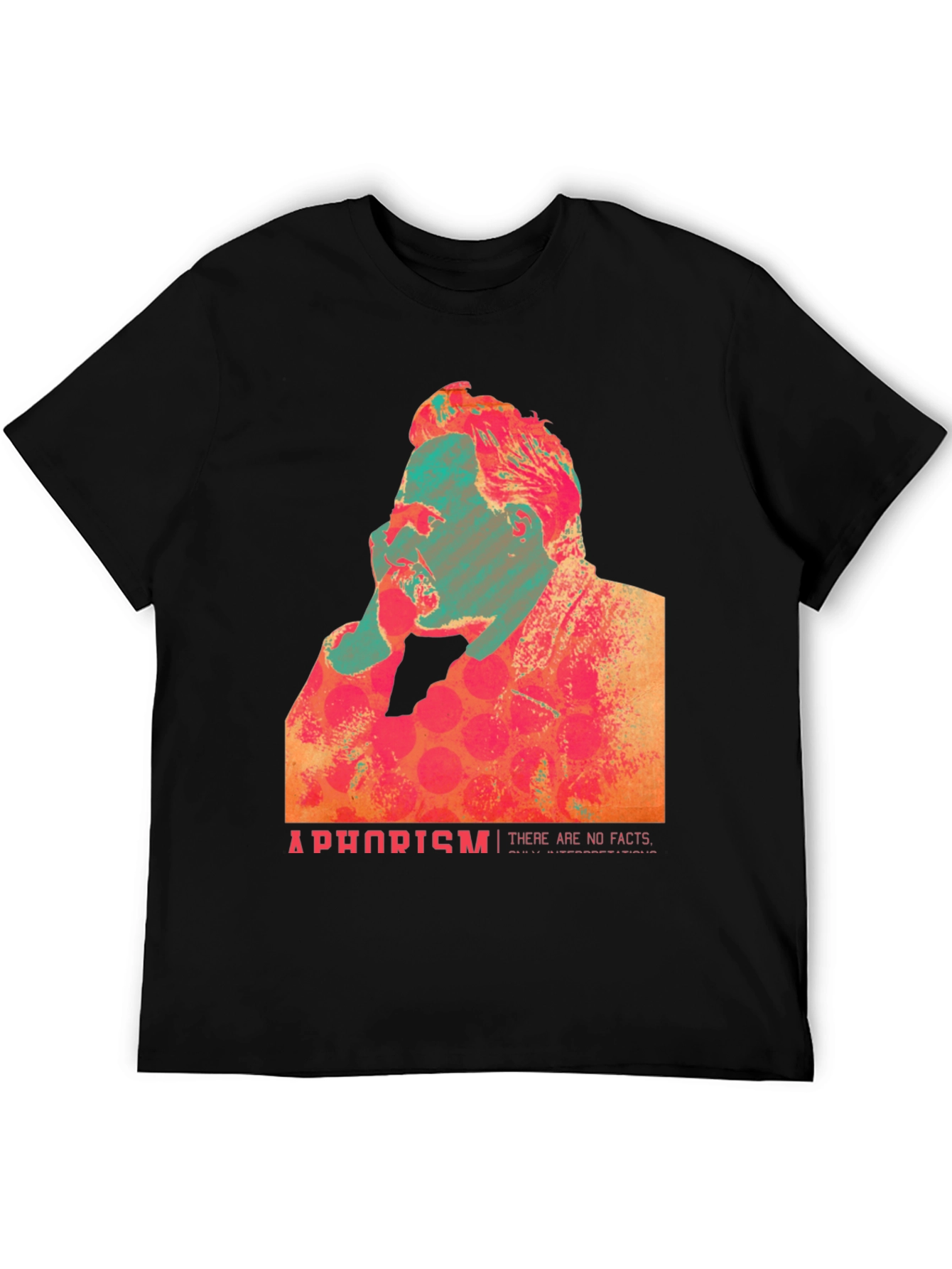 Abstract Nietzsche Quote Graphic T-Shirt