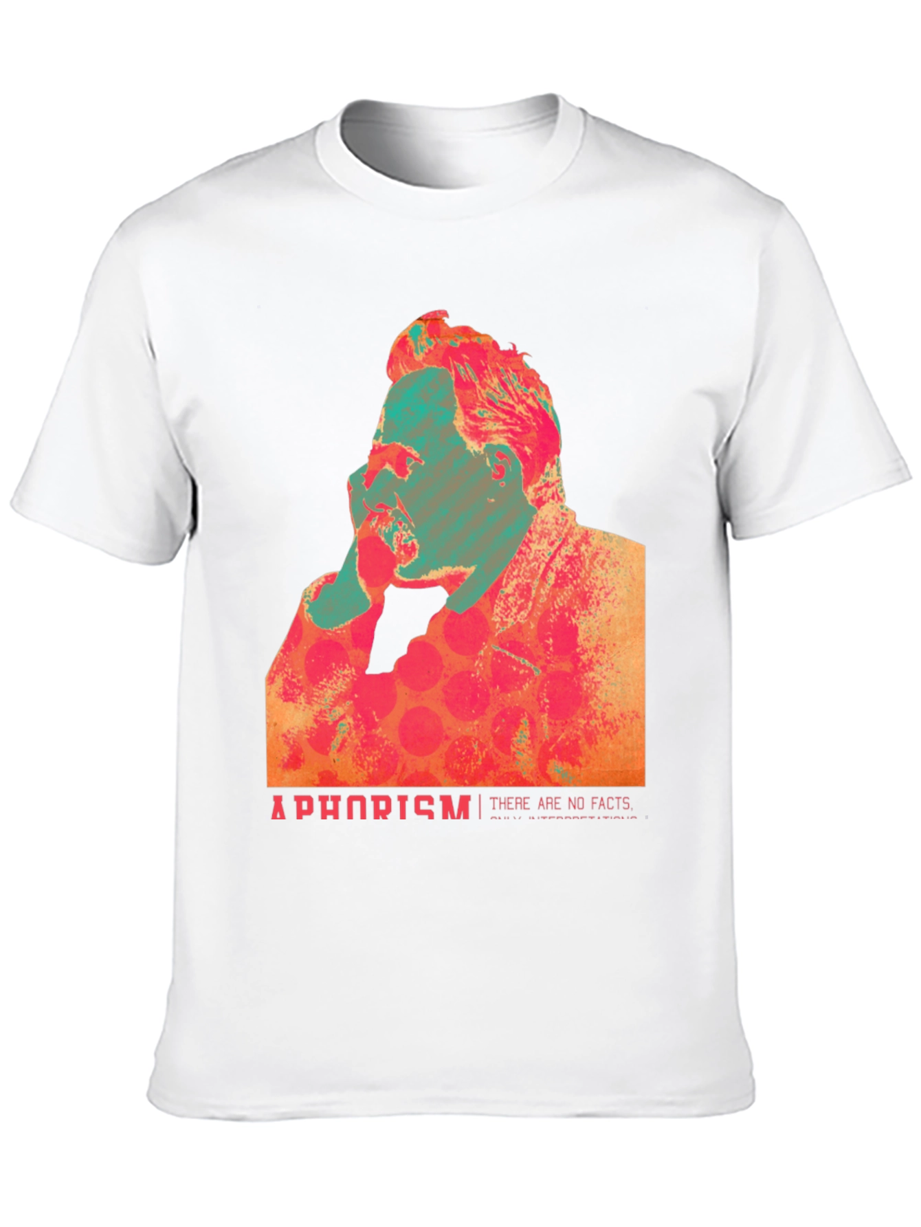 Abstract Nietzsche Quote Graphic T-Shirt