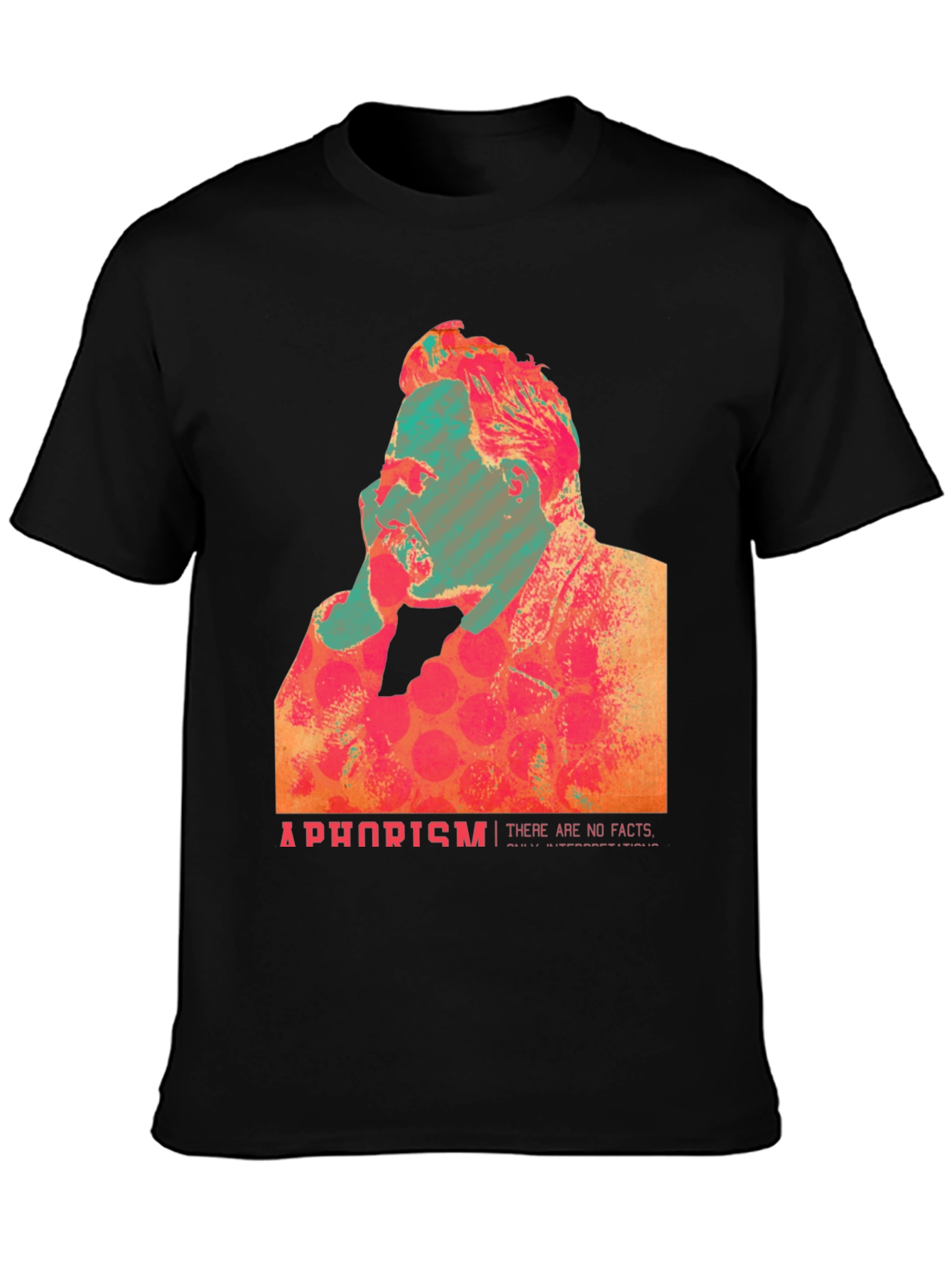 Abstract Nietzsche Quote Graphic T-Shirt