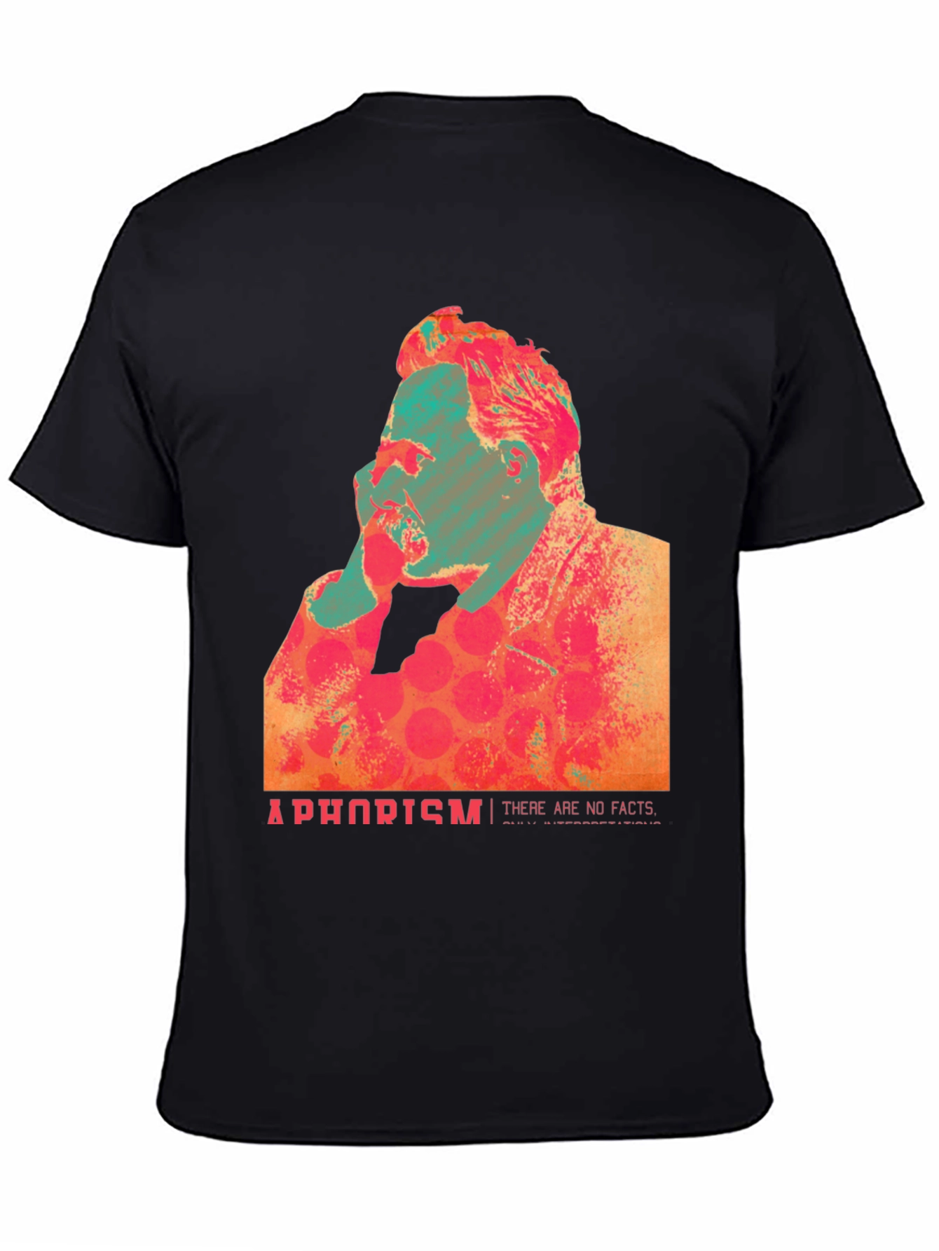 Abstract Nietzsche Quote Graphic T-Shirt