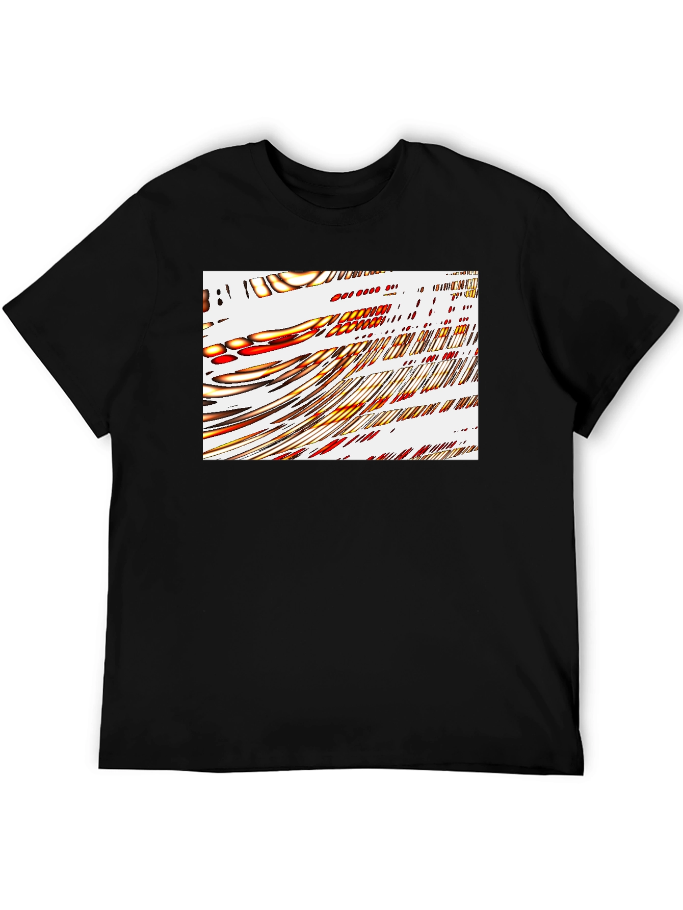 Abstract Art Graphic Print Black T-Shirt