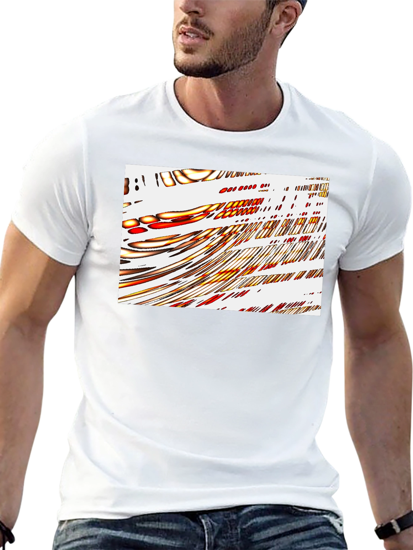 Abstract Art Graphic Print Black T-Shirt