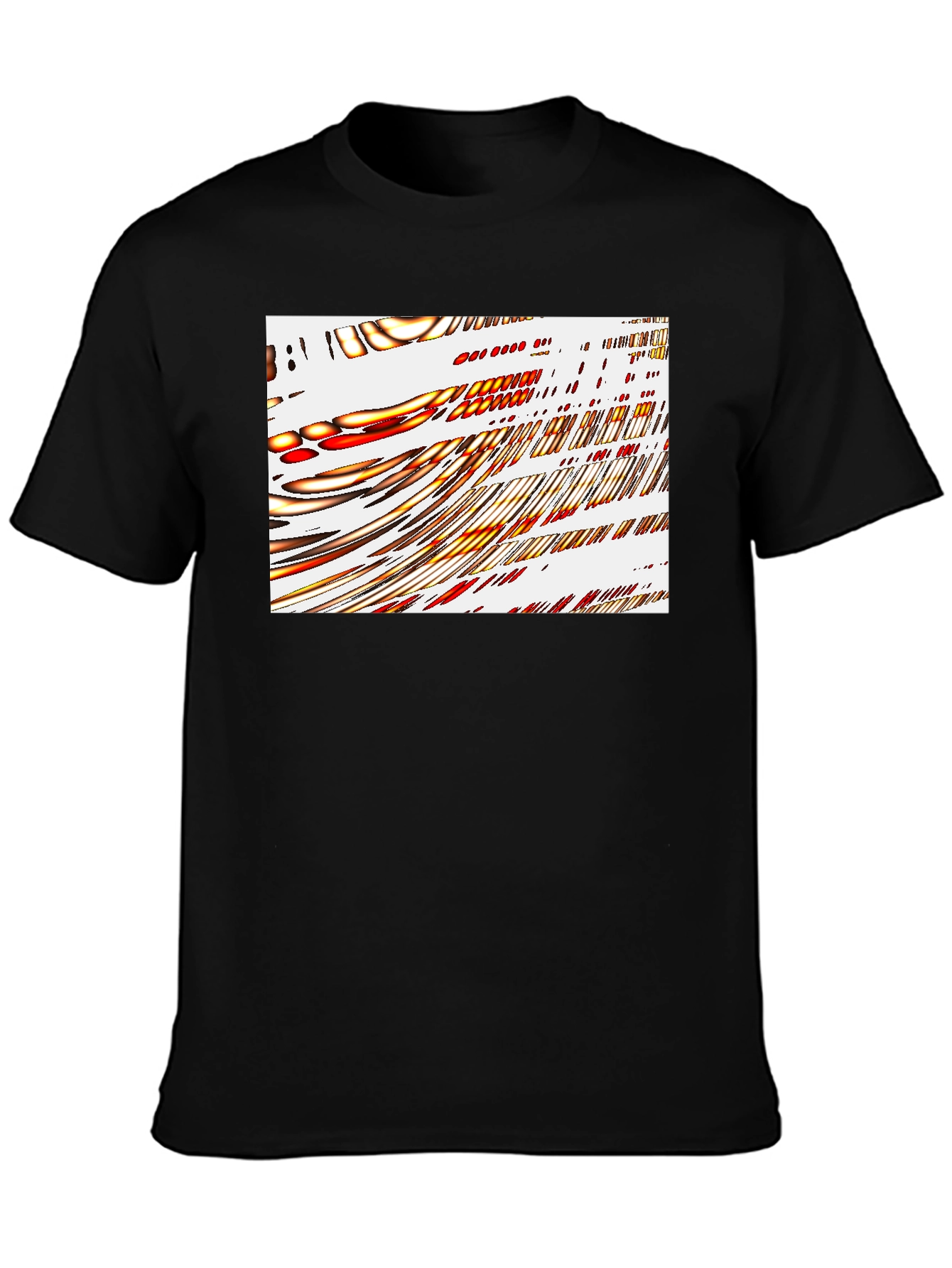 Abstract Art Graphic Print Black T-Shirt