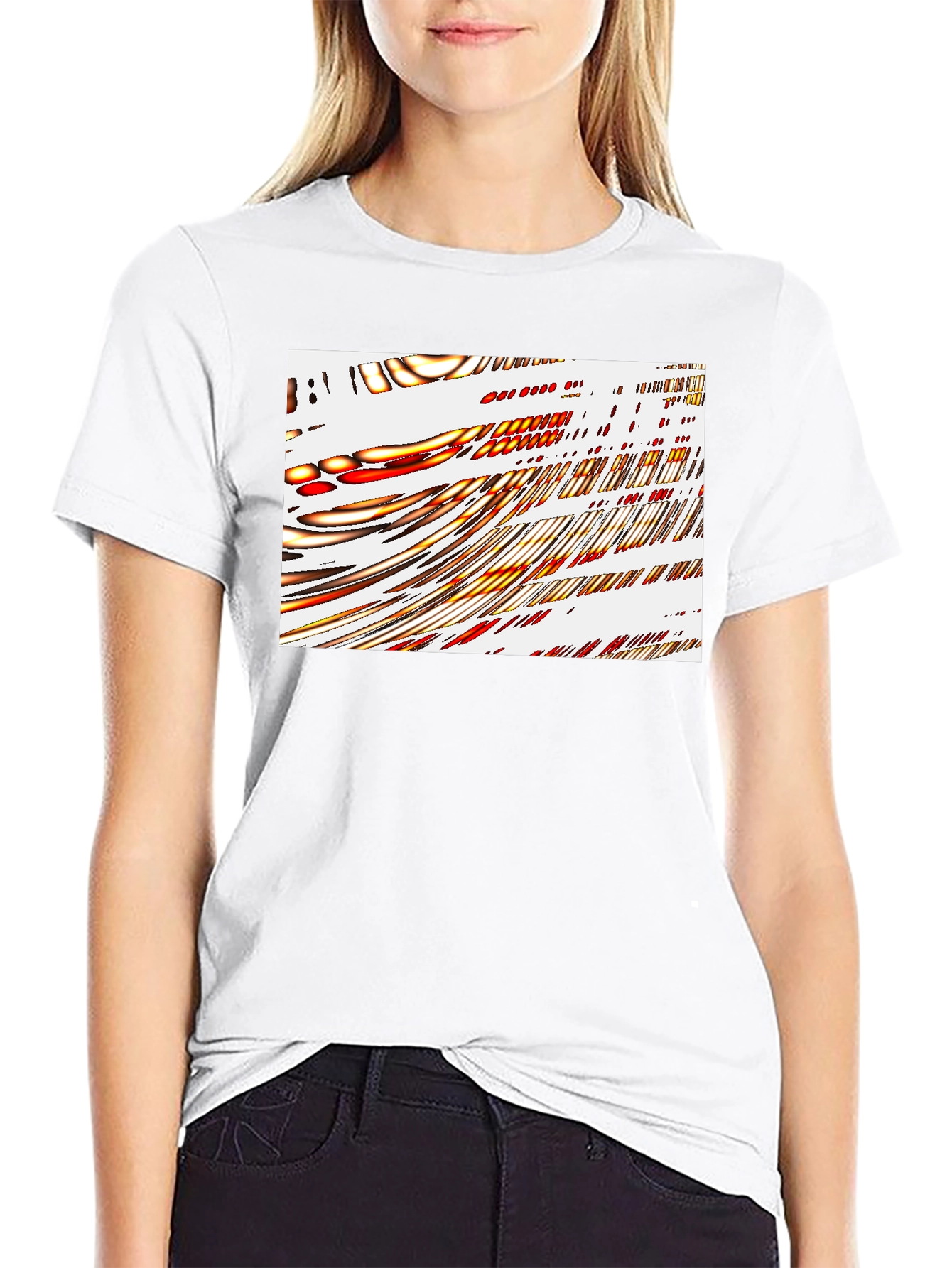 Abstract Art Graphic Print Black T-Shirt
