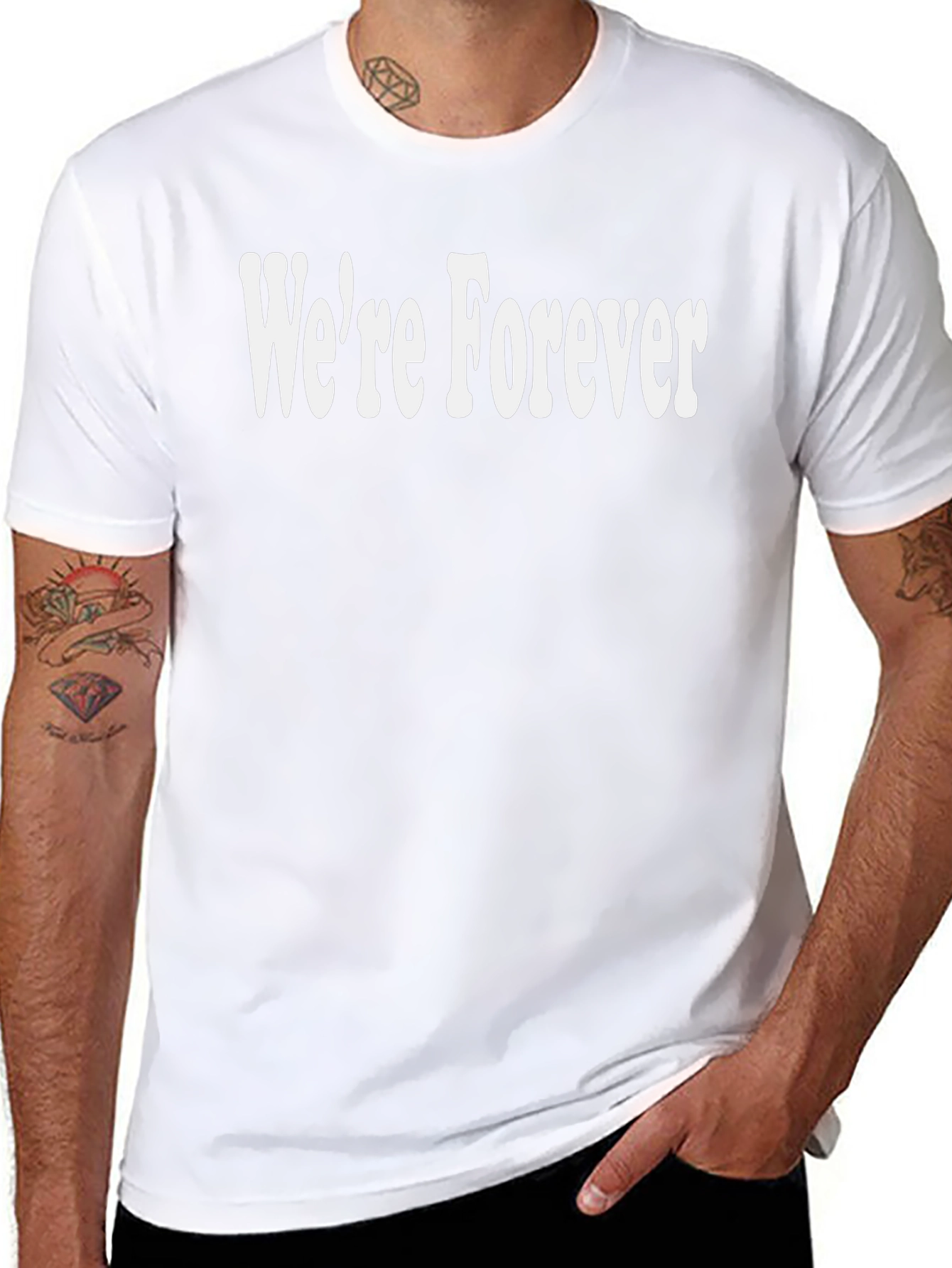 Were Forever Graphic Tee - Black Cotton T-Shirt