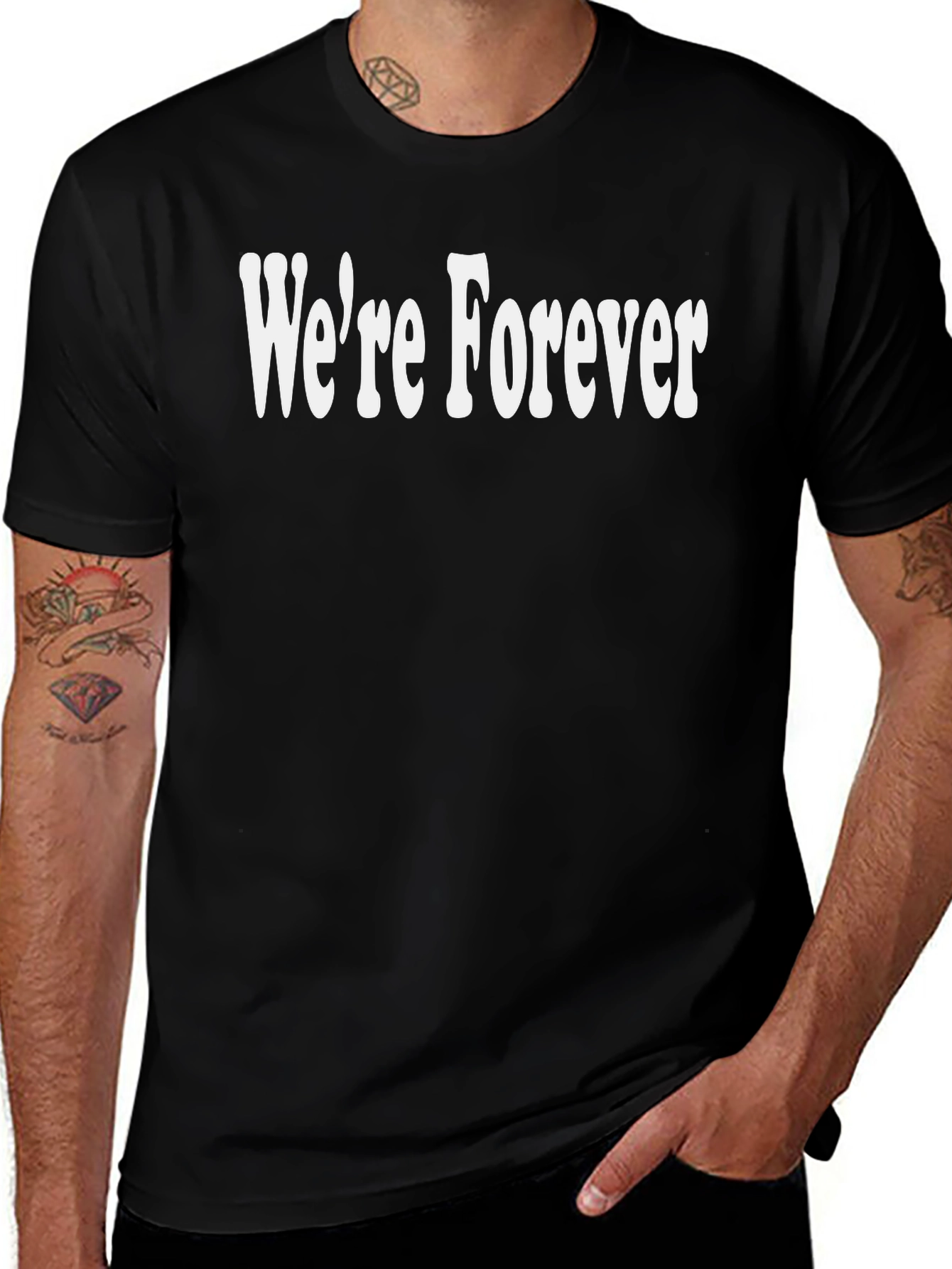 Were Forever Graphic Tee - Black Cotton T-Shirt