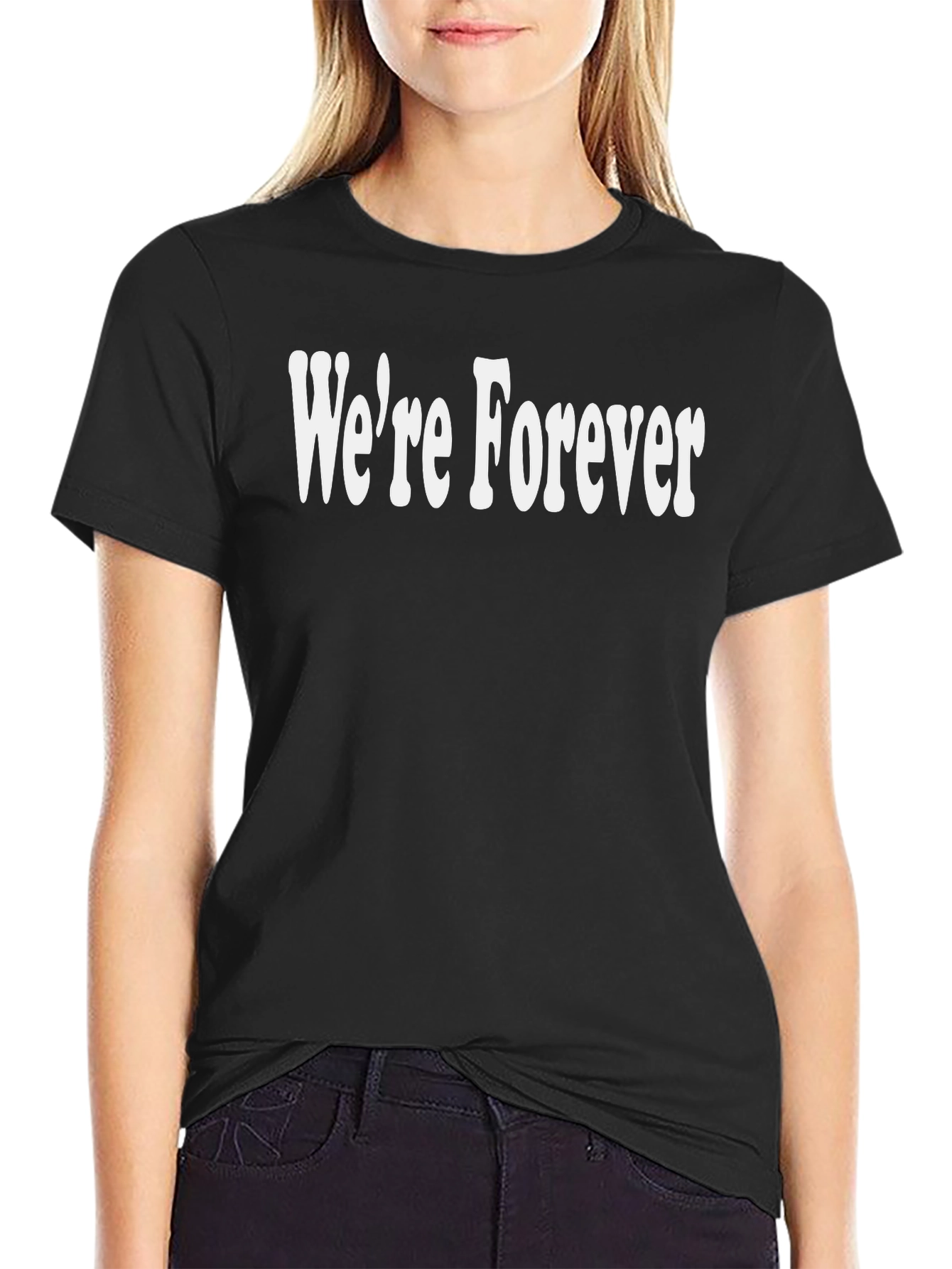 Were Forever Graphic Tee - Black Cotton T-Shirt