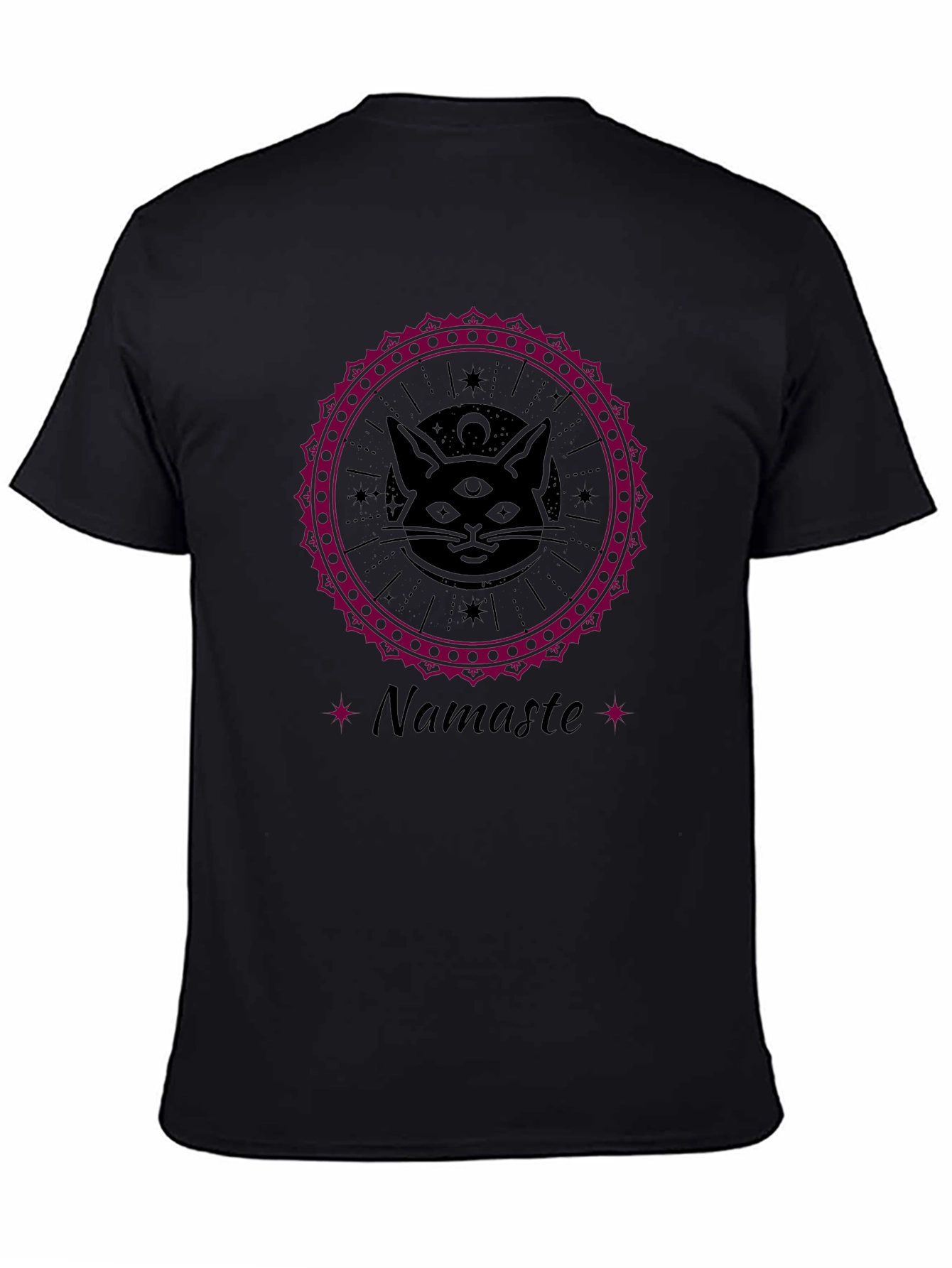 Third Eye Cat Namaste Graphic Tee