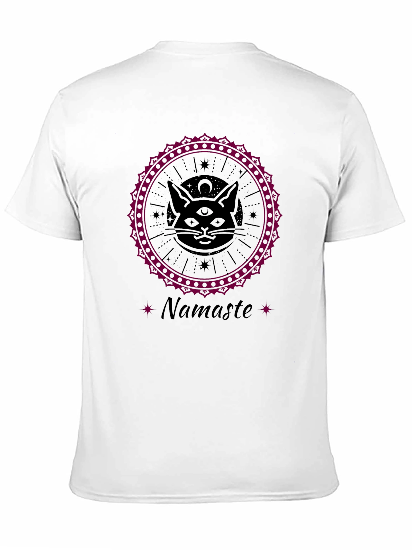 Third Eye Cat Namaste Graphic Tee